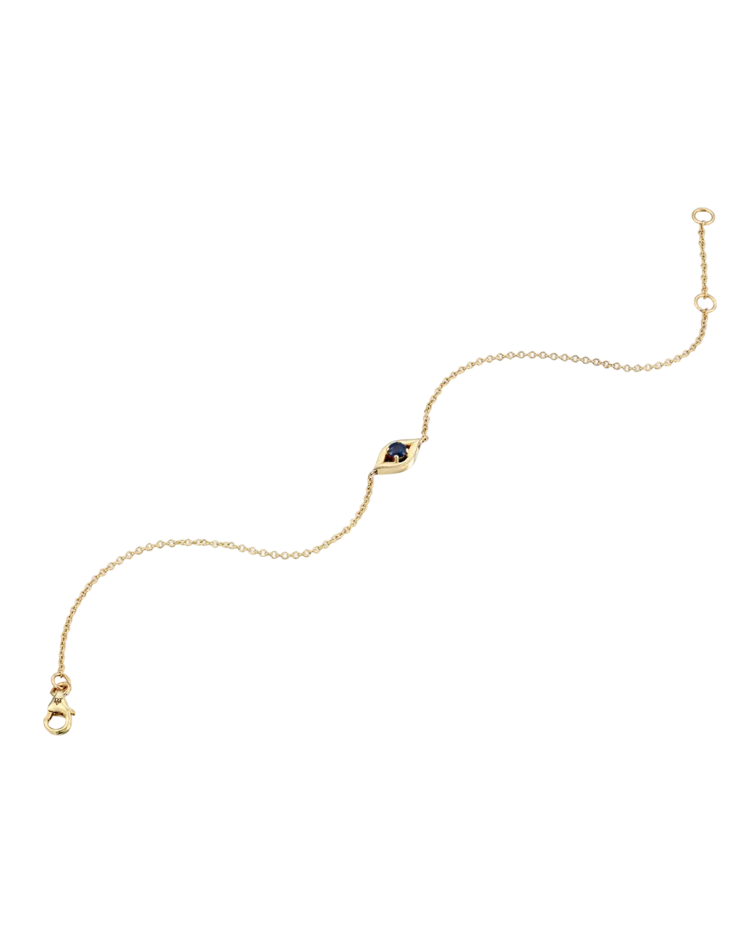Evil Eye Gold Bracelet Sapphire