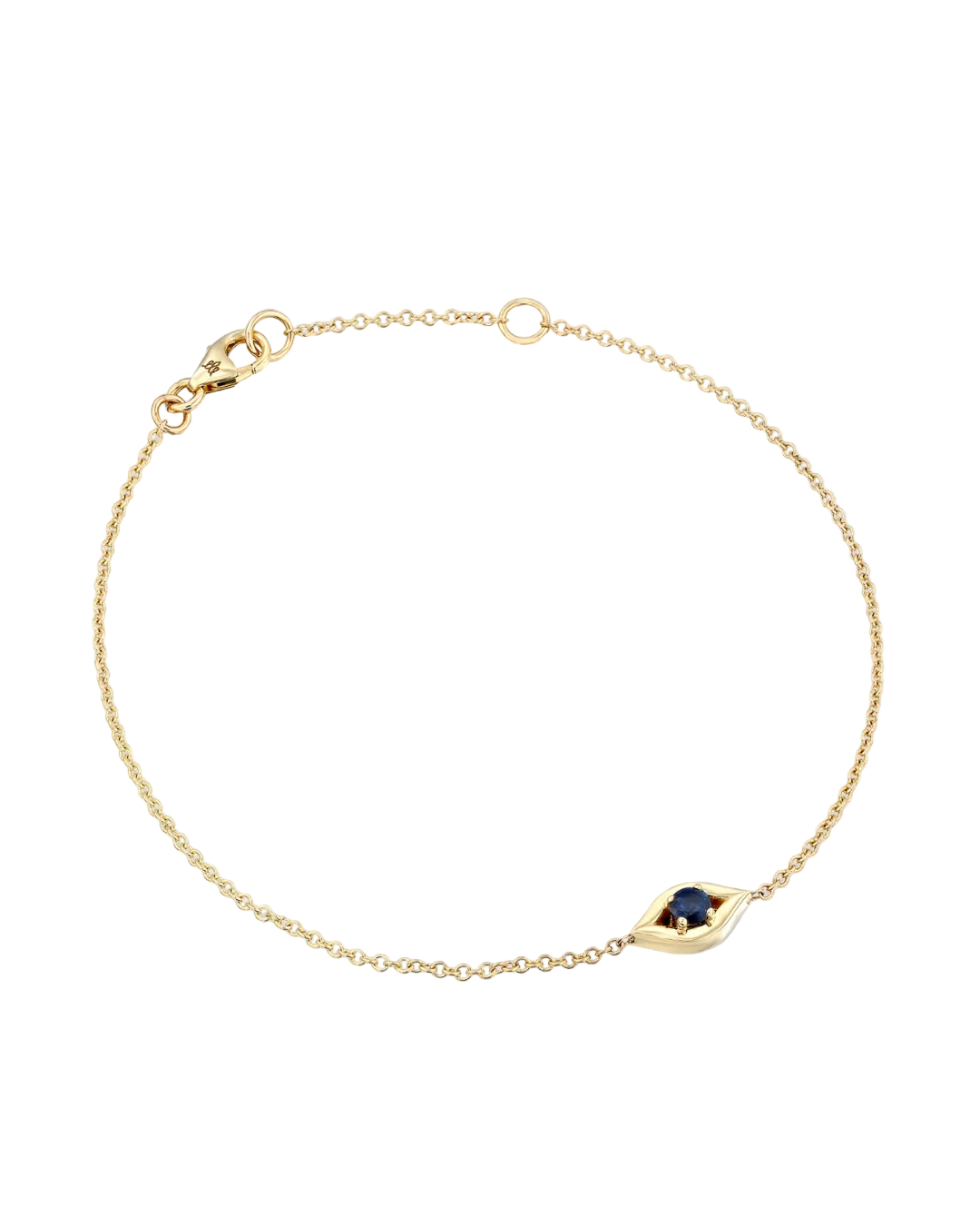 Evil Eye Gold Bracelet Sapphire