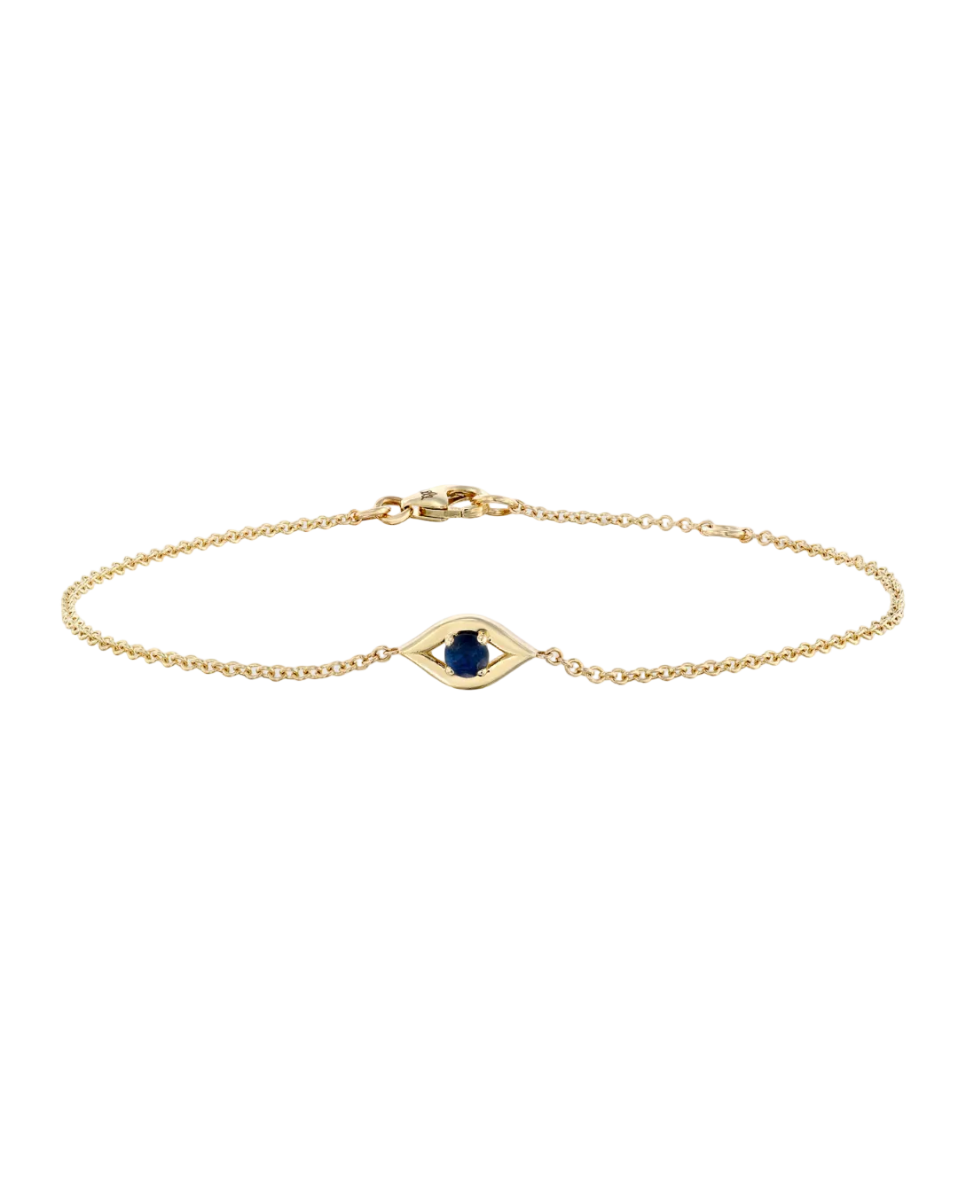 Evil Eye Gold Bracelet Sapphire