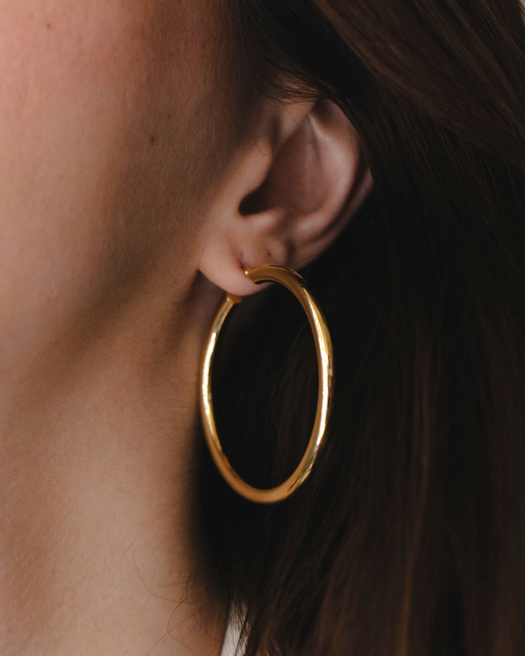 Brandy Gold Hoop Earring 50 mm