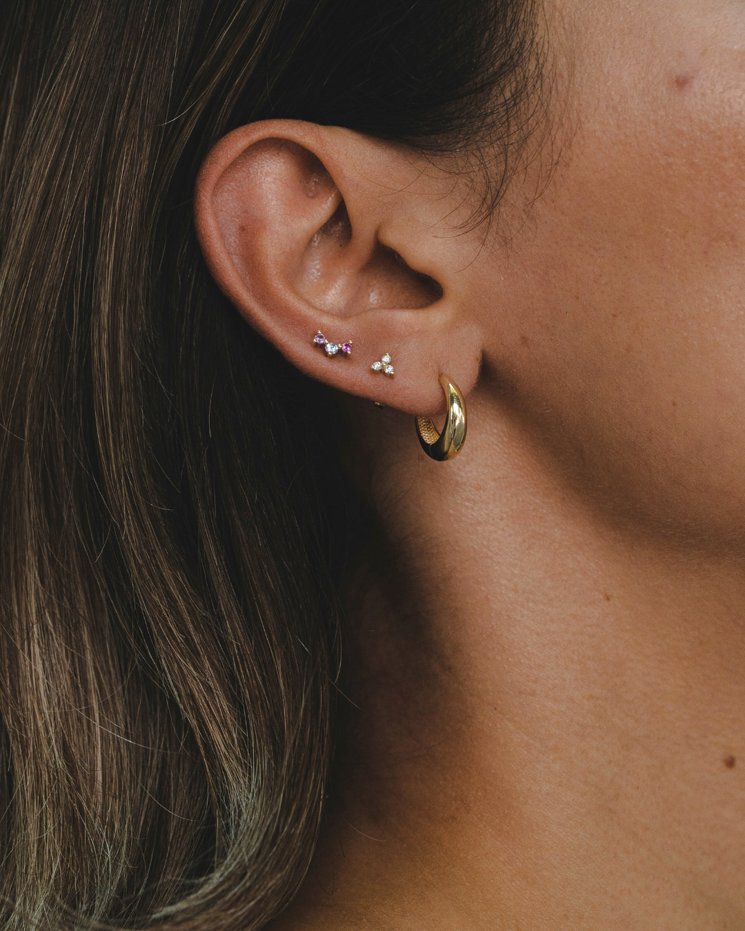 Frida purple rainbow Earring