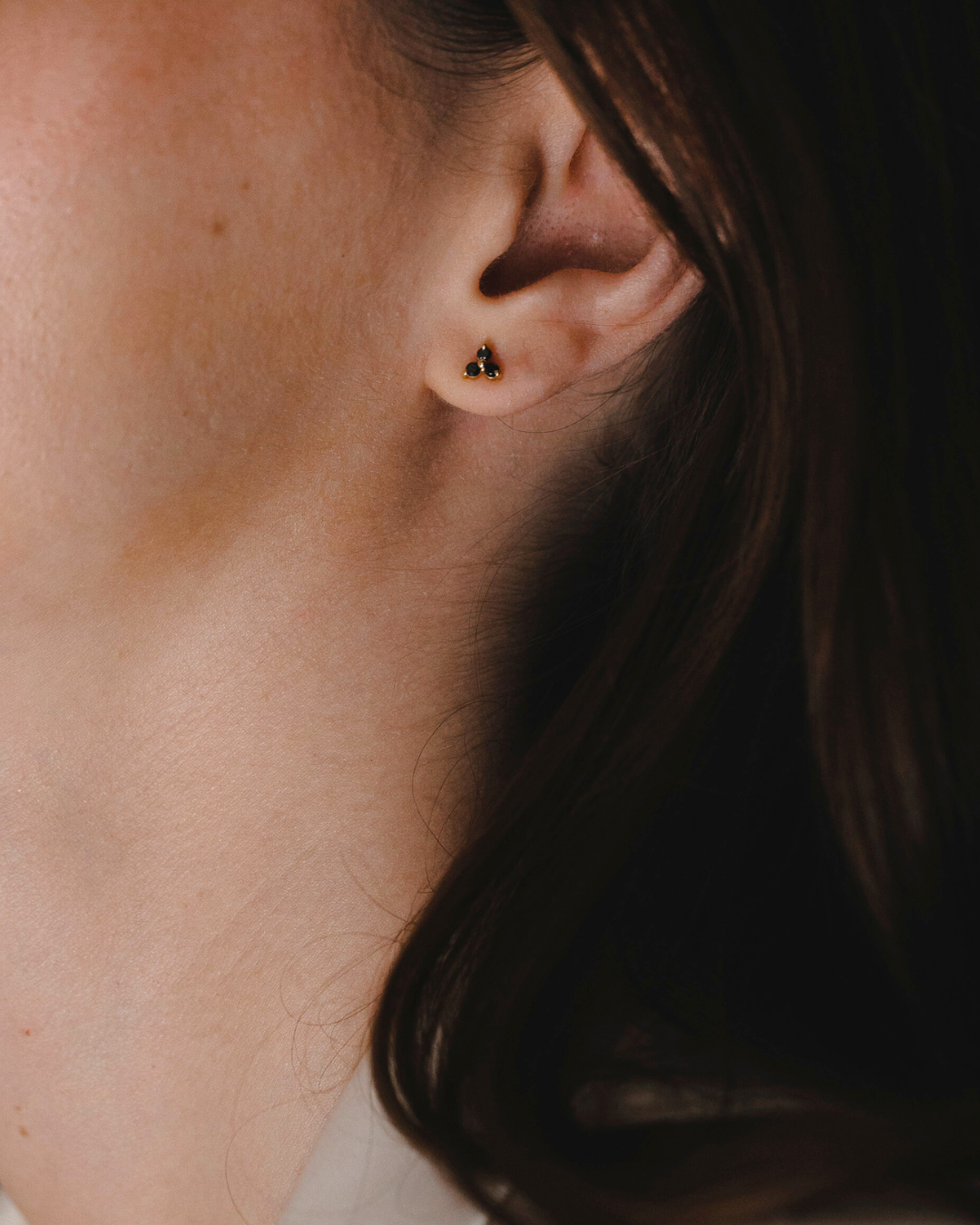 Grace Earring Black Diamonds