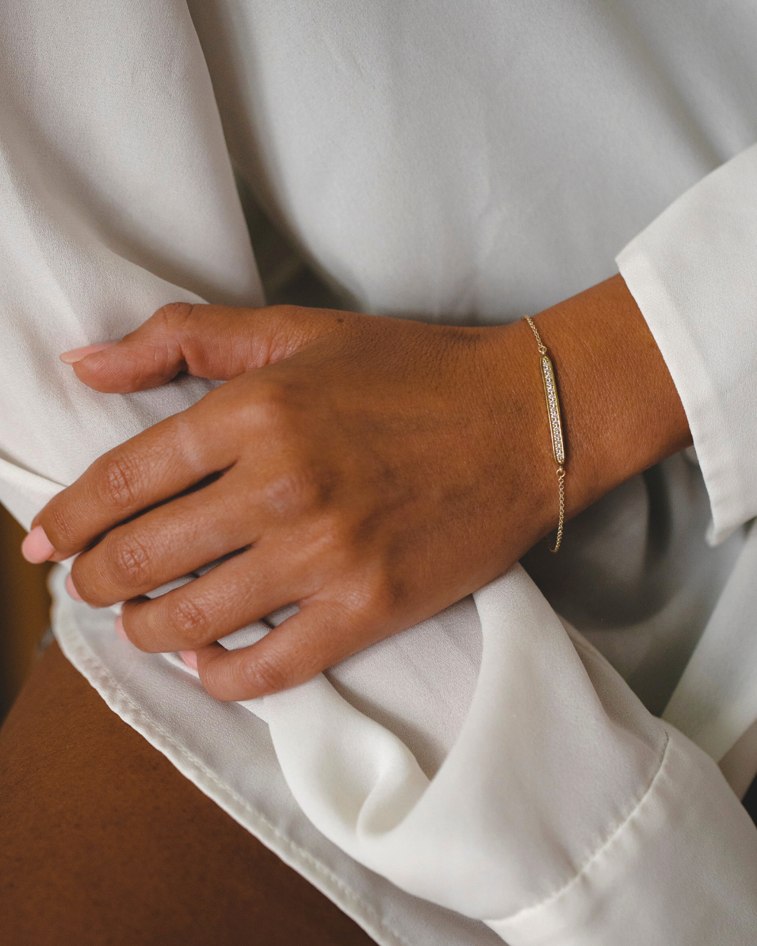 Florence Gold Bracelet White Diamonds
