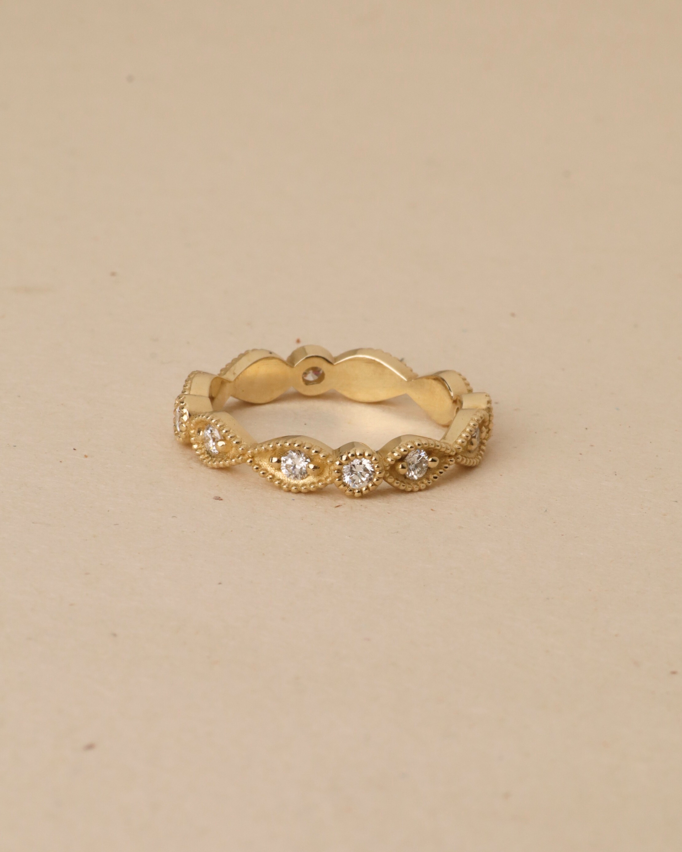 Large Isabelle Gold Diamonds Ring