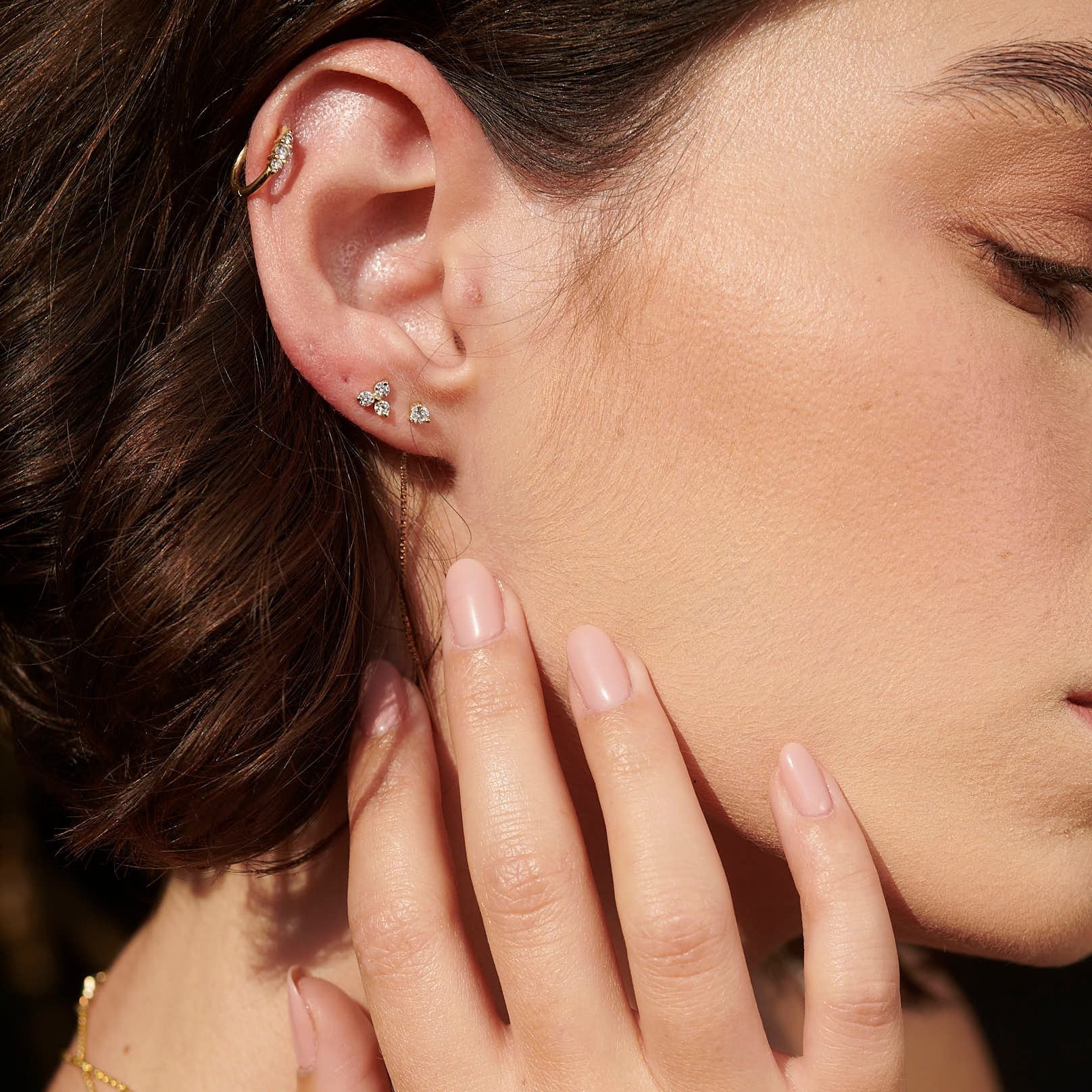 Noni White Diamond Earring