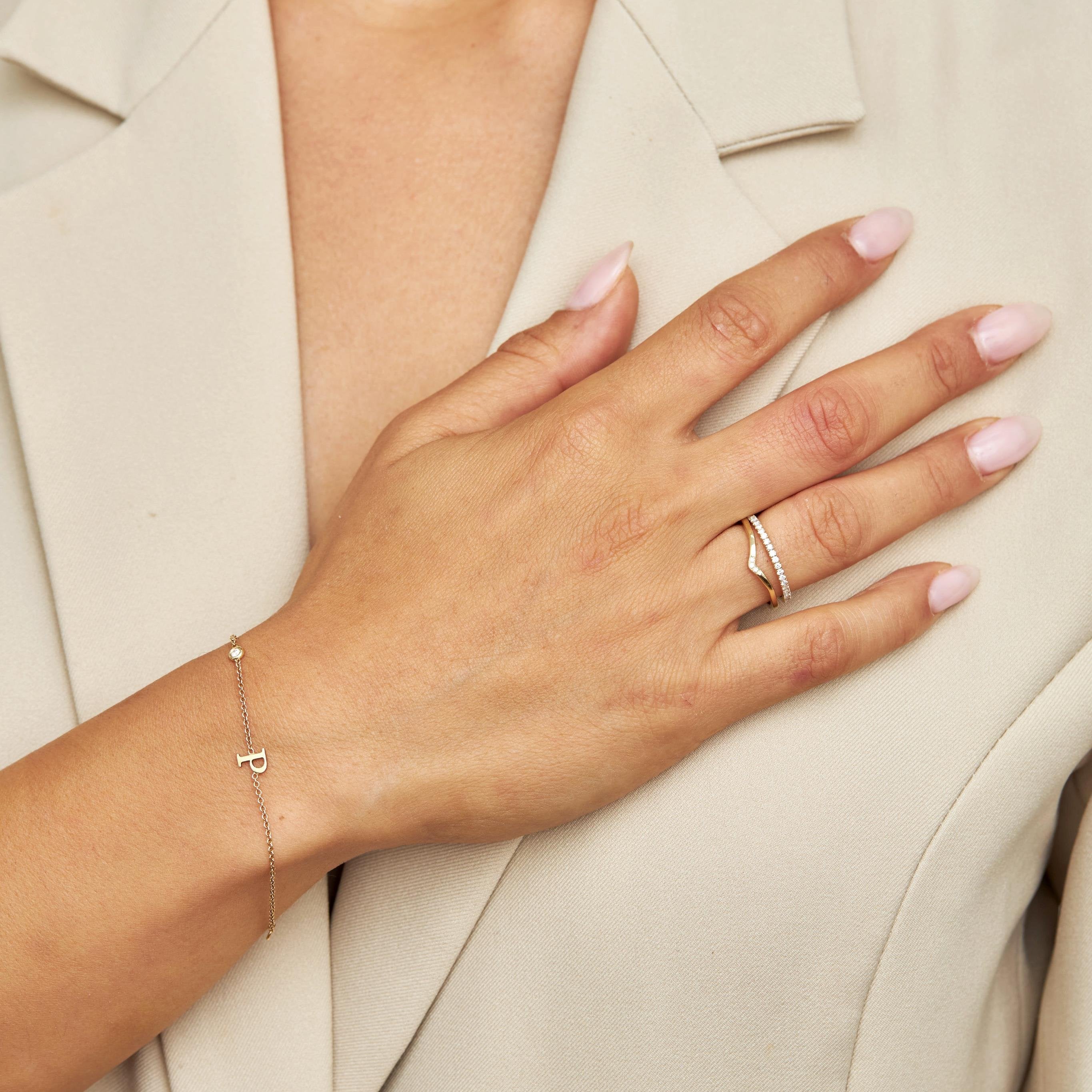 Eternity Gold Ring White Diamonds