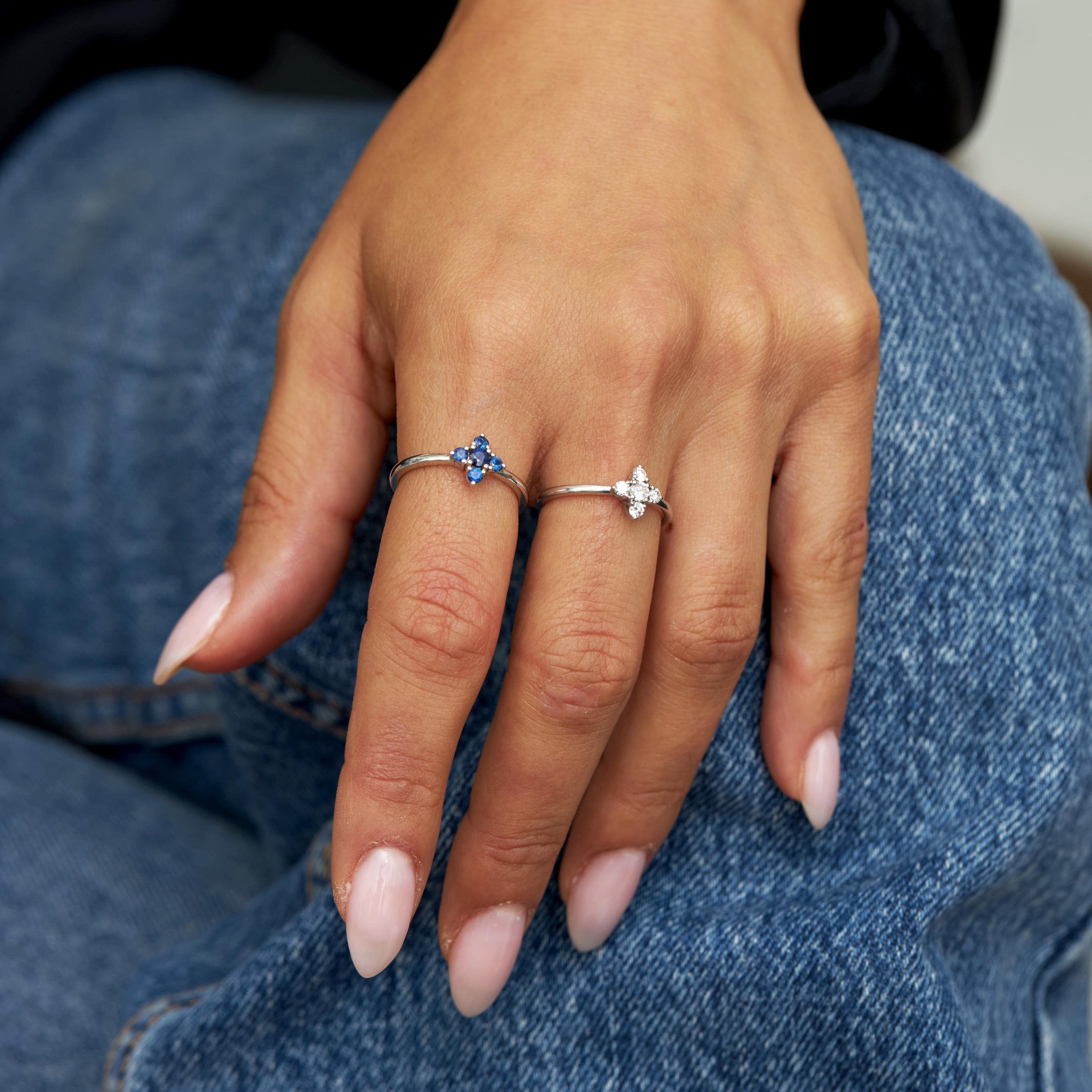 Eliana Ring with Blue Sapphires