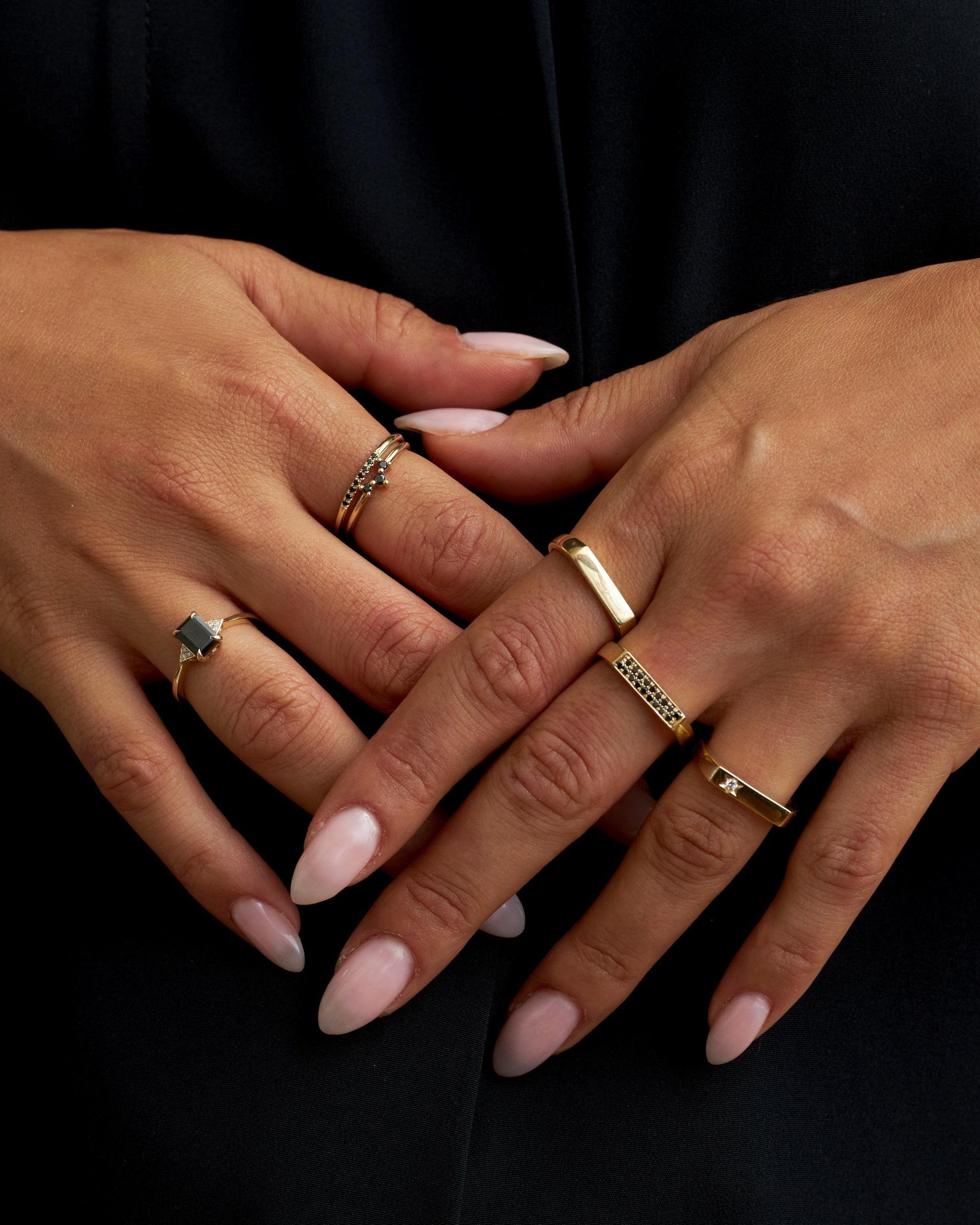 Meghan Ring With Black Diamond