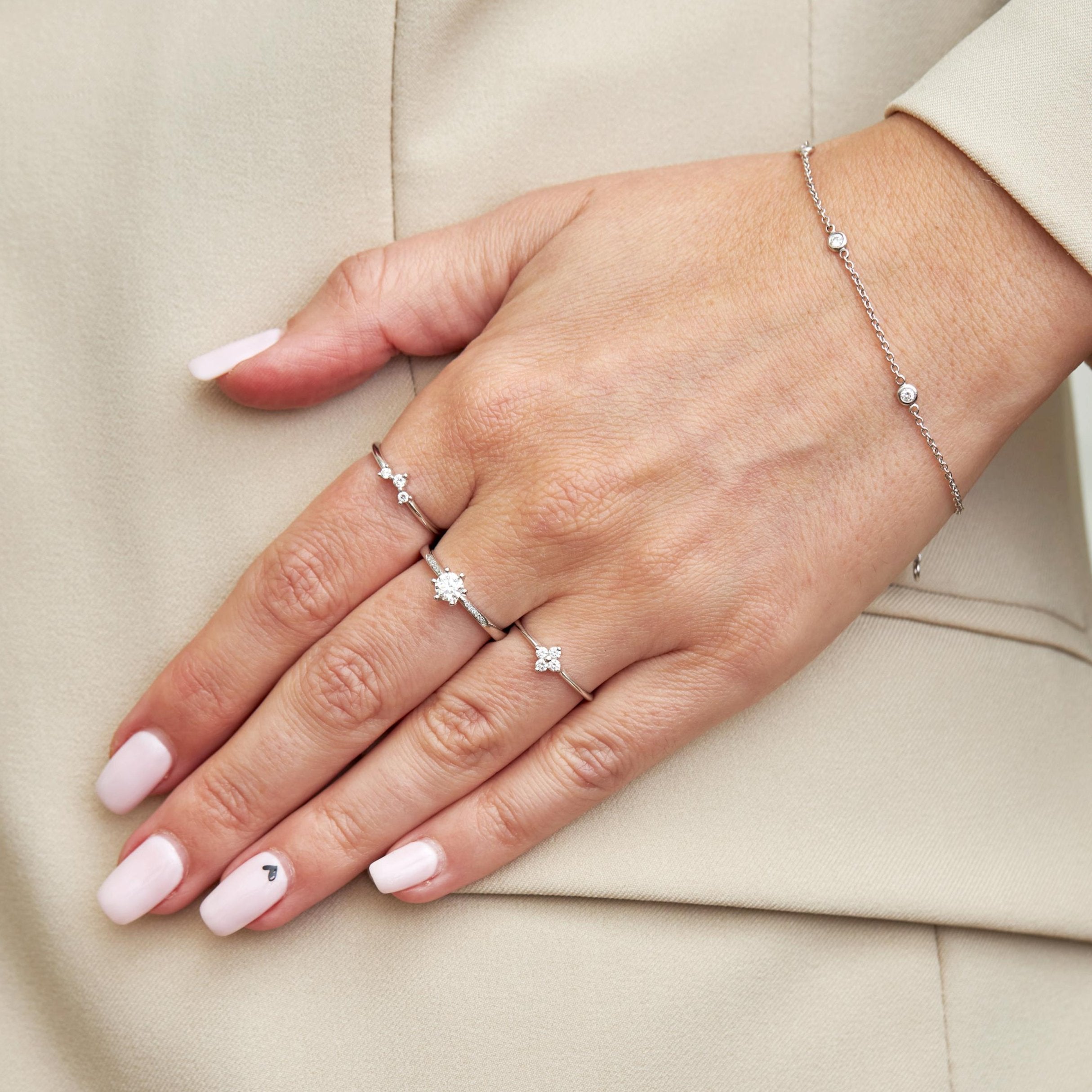 Beth Gold Ring With White Diamonds