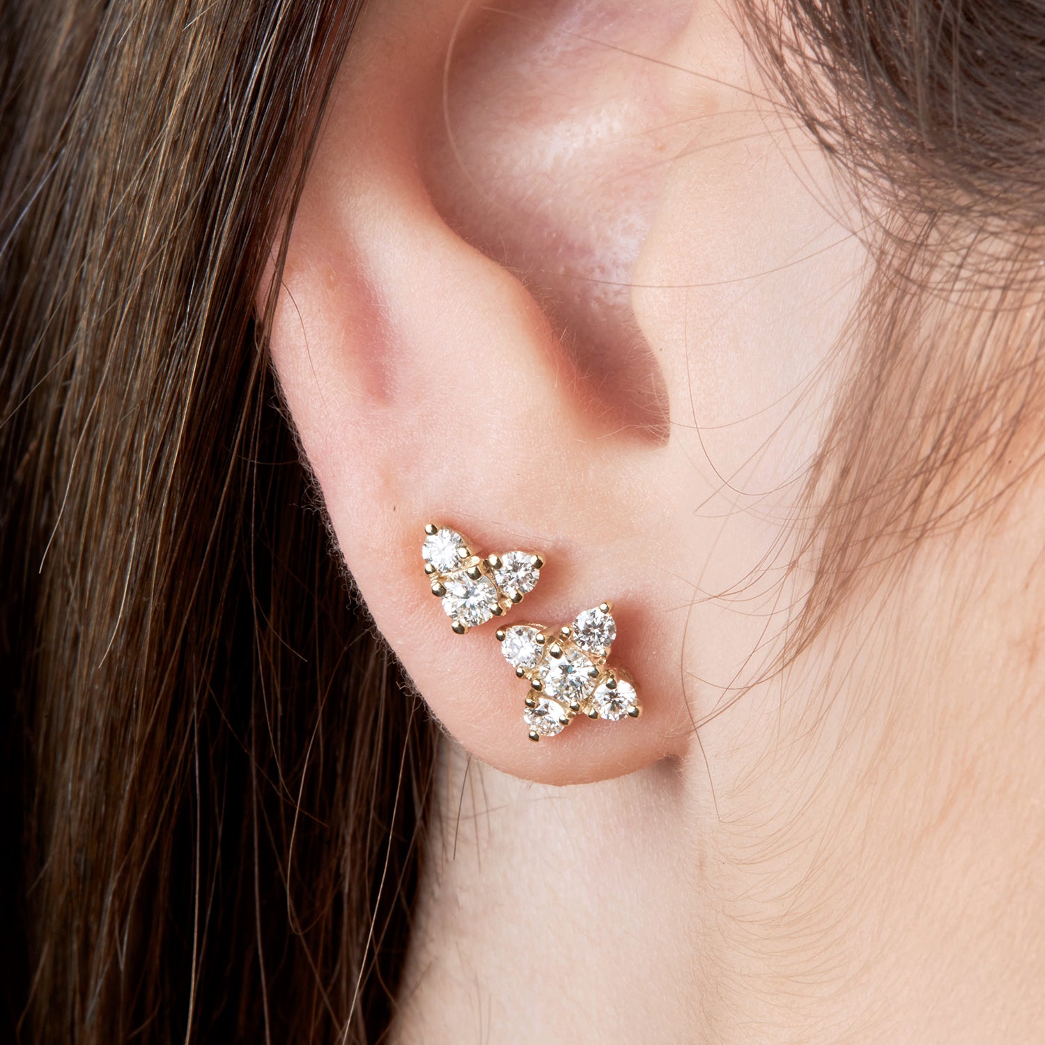 Eliana Gold Earring White Diamonds