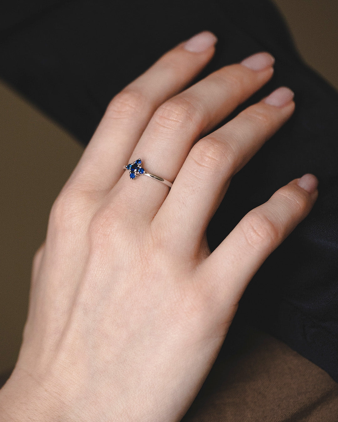 Eliana Ring with Blue Sapphires