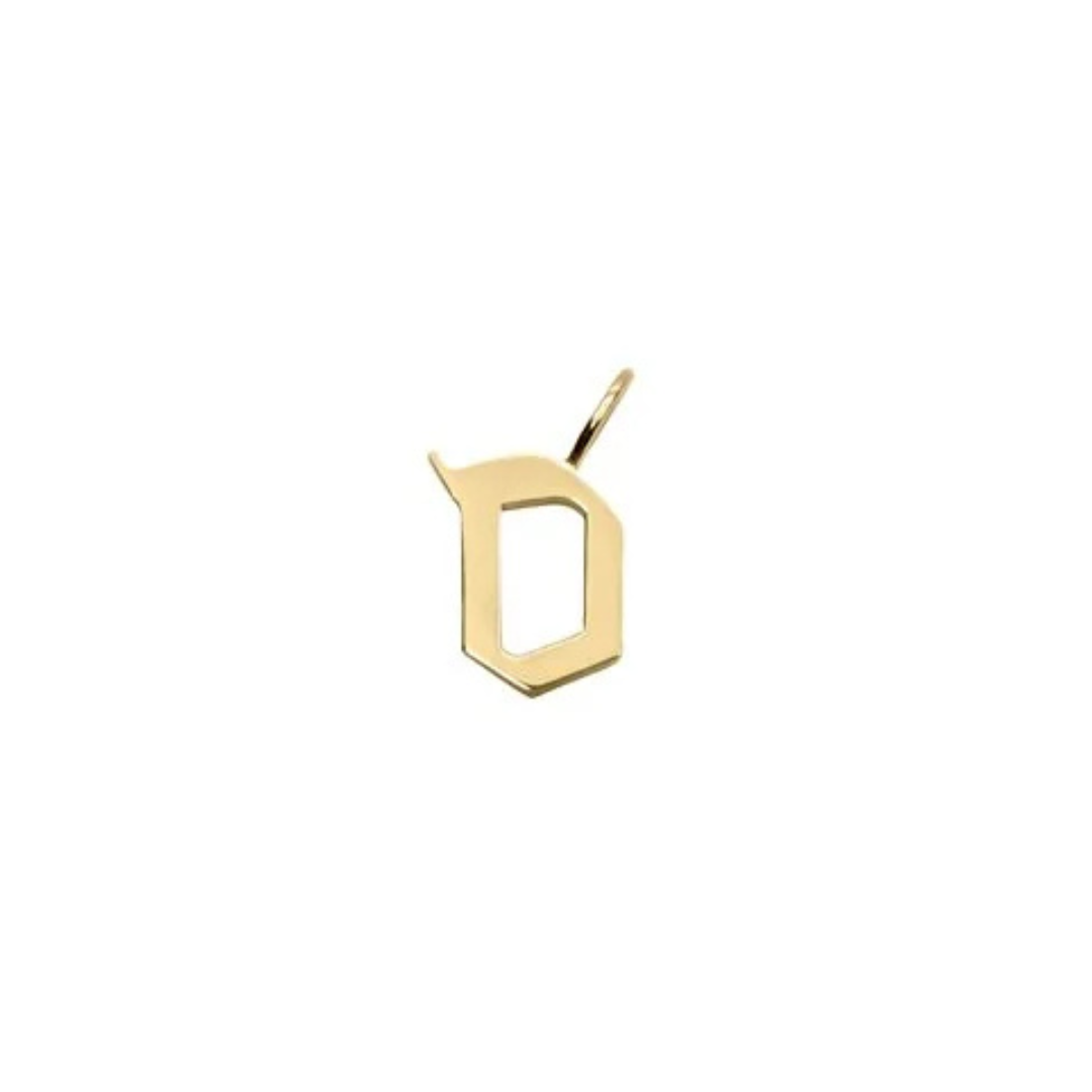 Letter Necklace - Large Aleph-Bet Gold Pendant