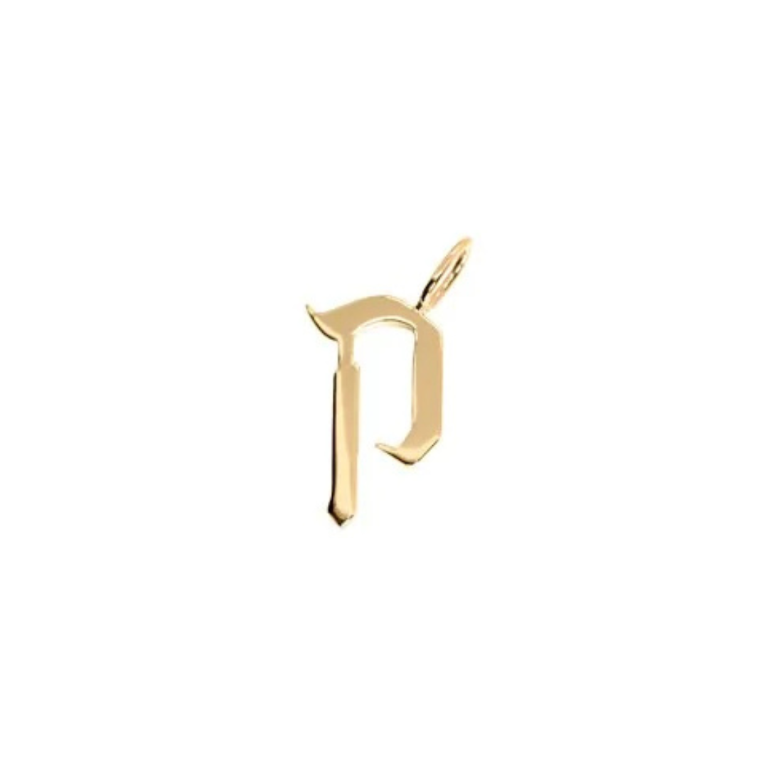 Letter Necklace - Large Aleph-Bet Gold Pendant