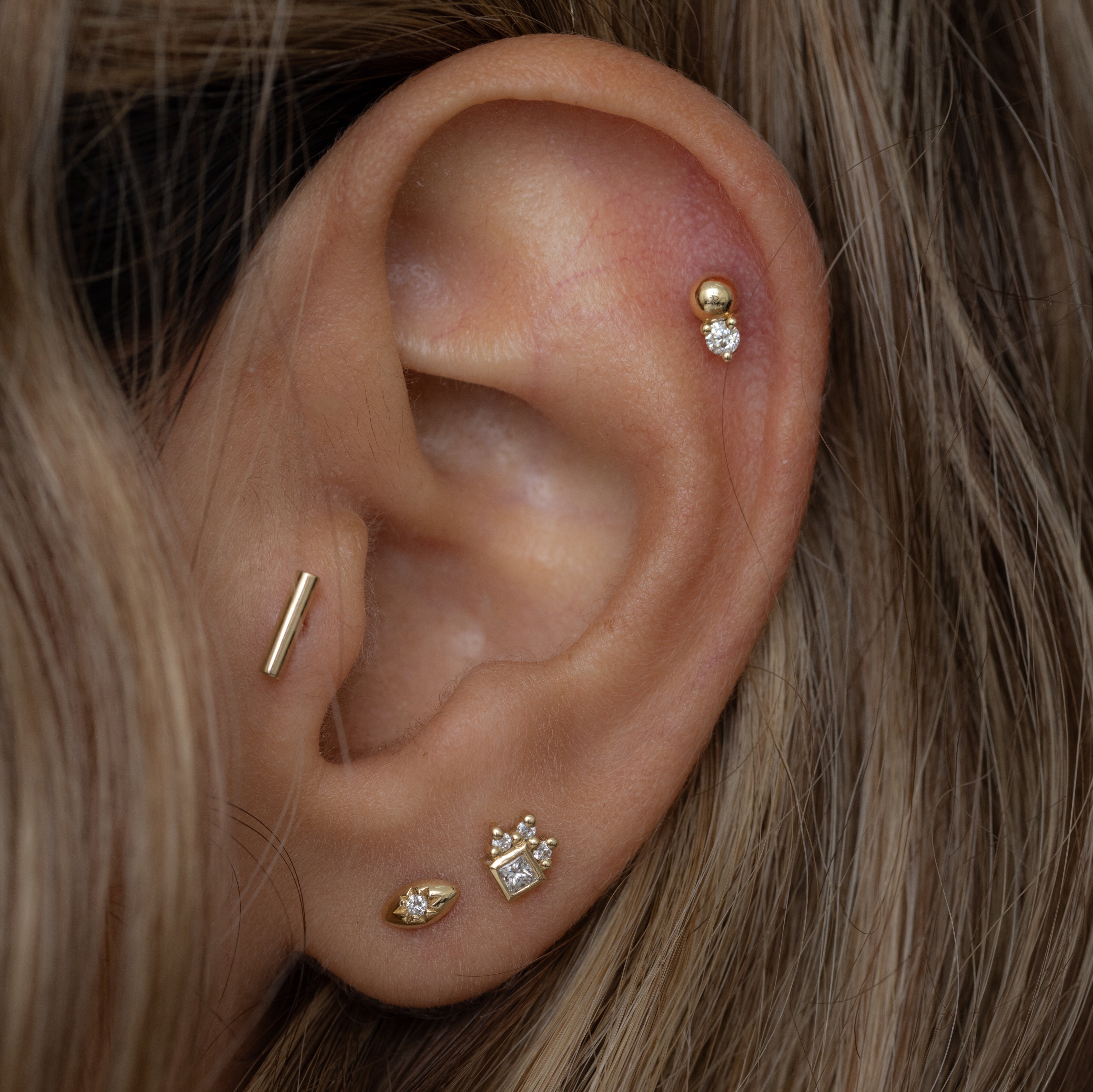 Valerie Piercing Gold Earring