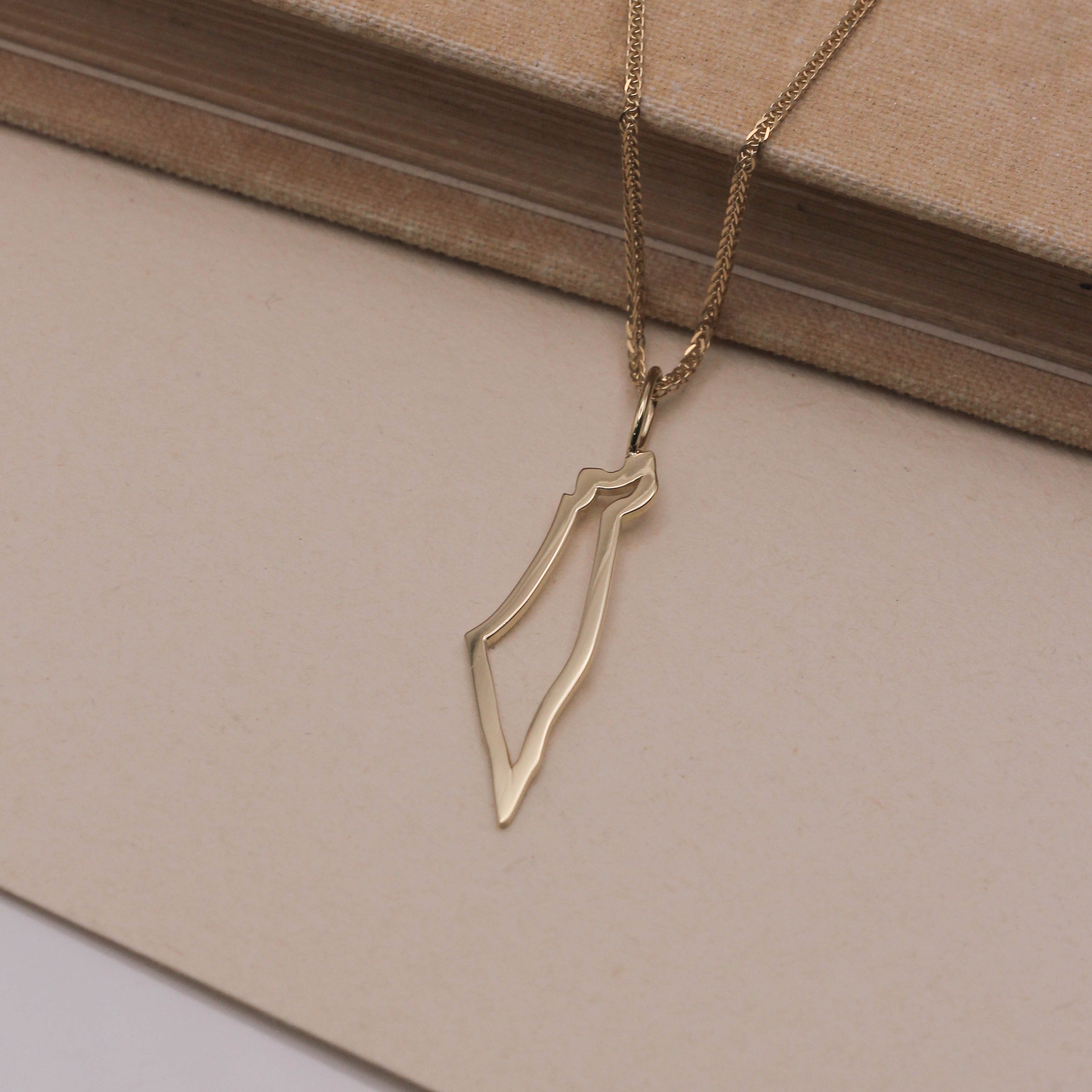 Israel Frame Gold Necklace