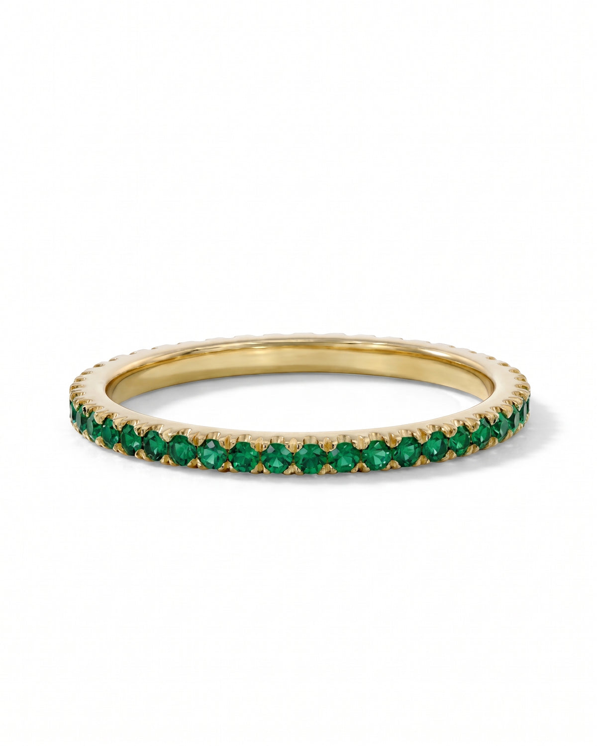 Eternity Gold Ring Emerald