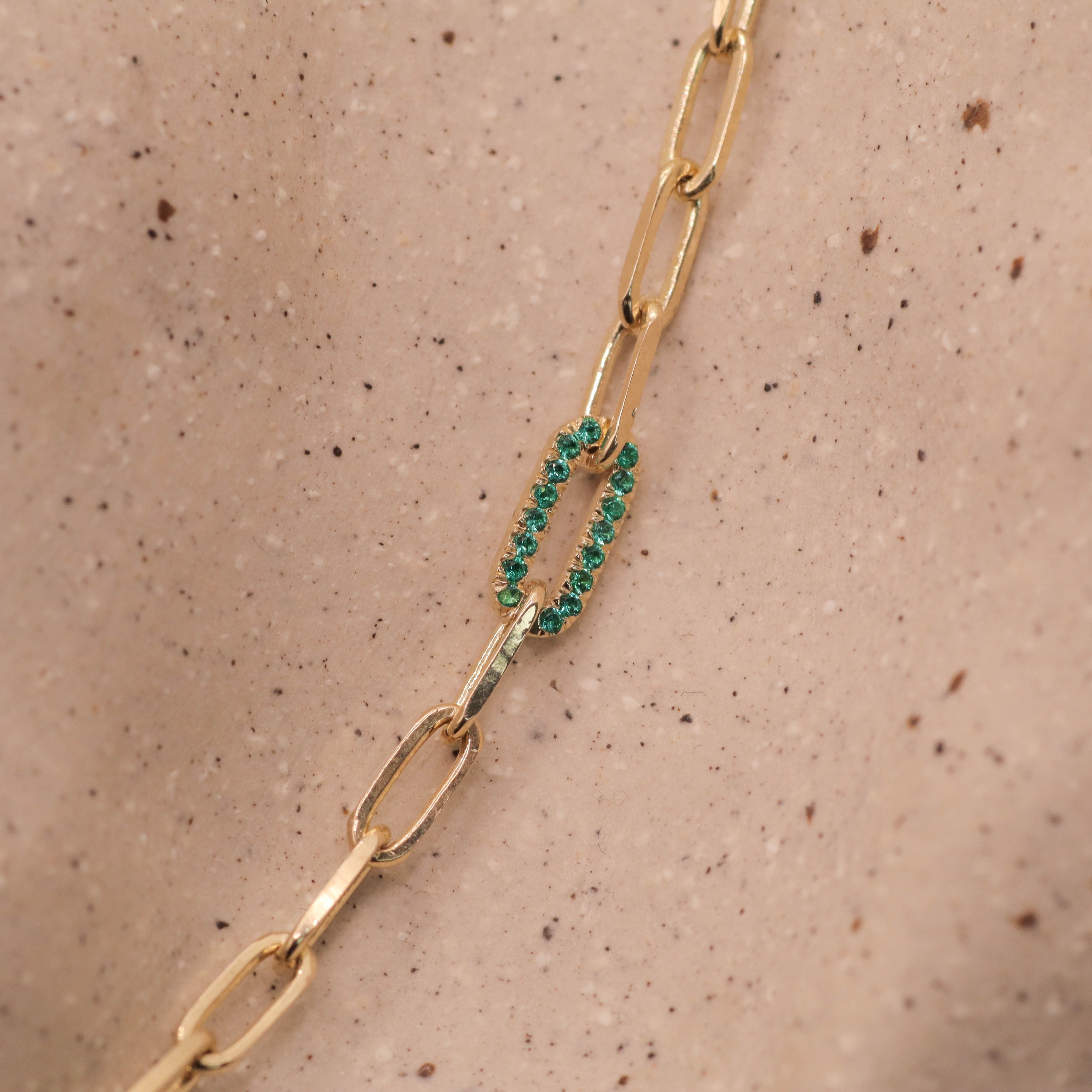 Staples Necklace Emerald