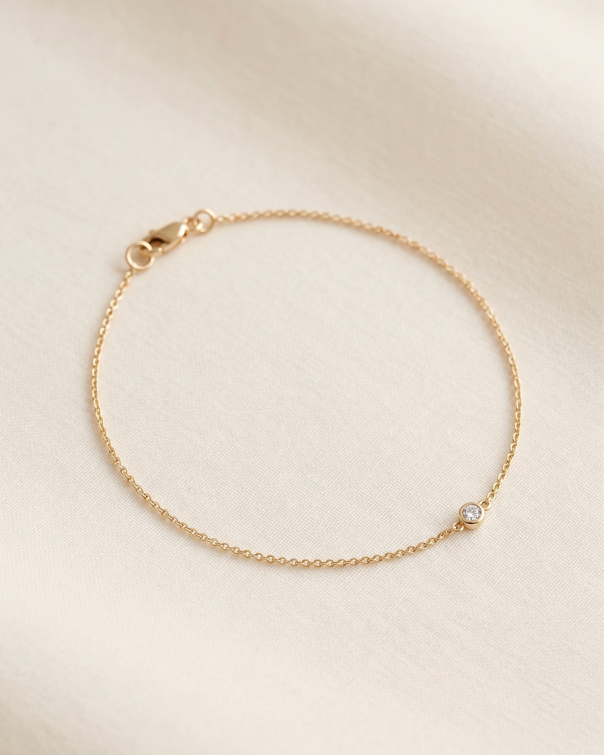Alexis Gold Bracelet 3MM White Diamond