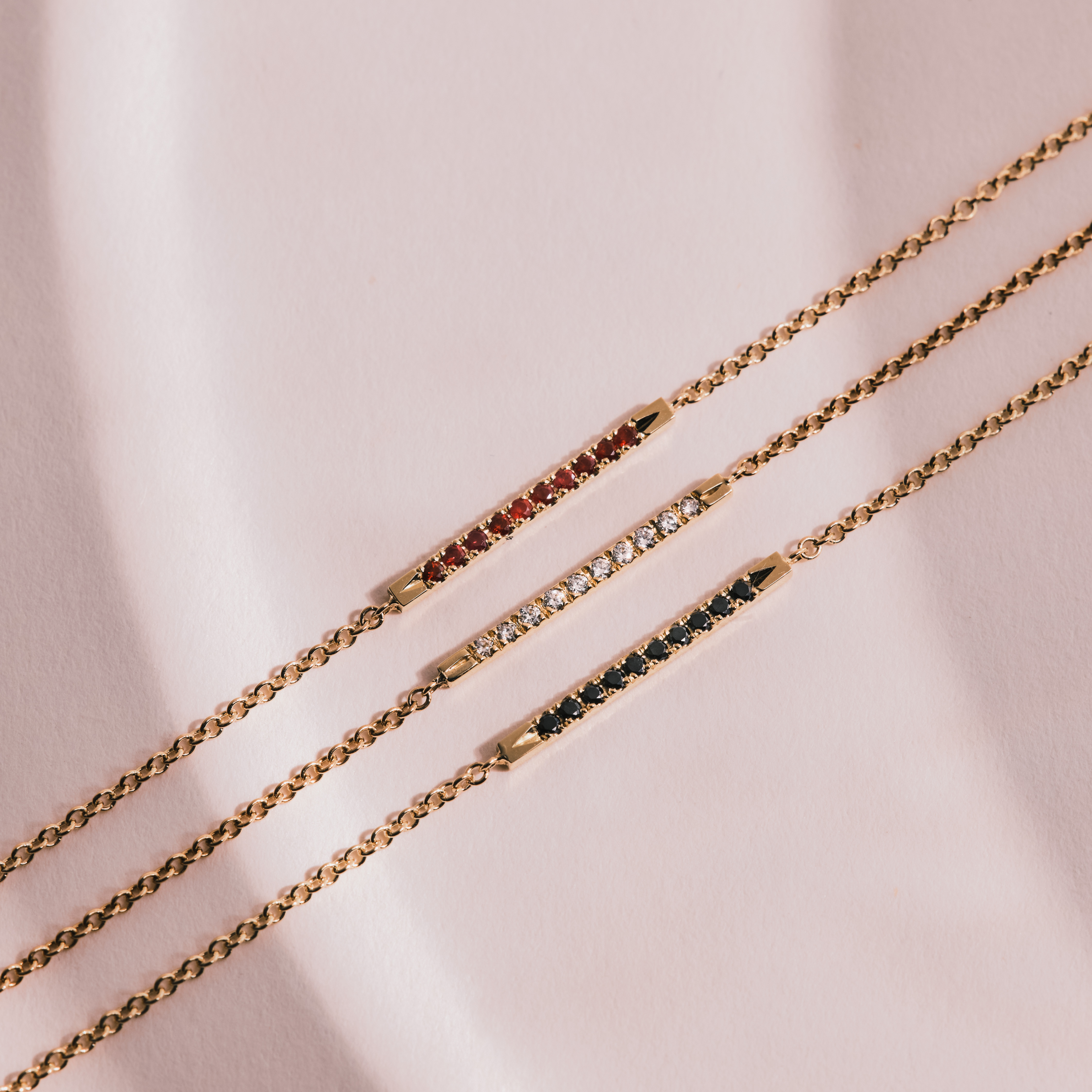 Andrea Gold Bracelet Set With White Diamonds