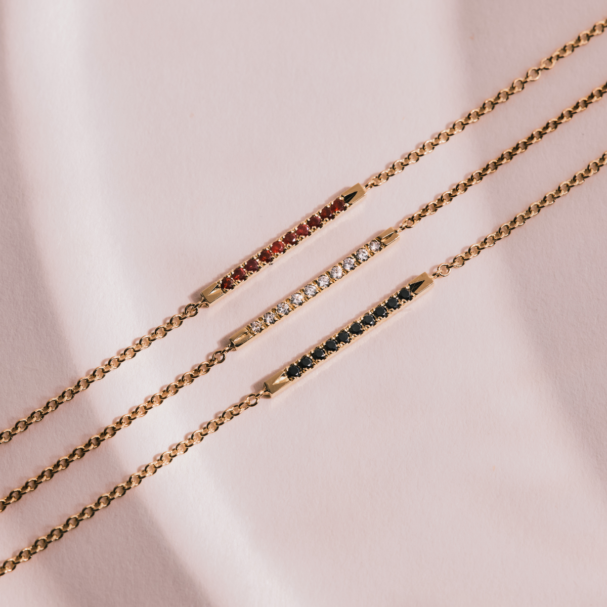 Andrea Gold Bracelet Set With White Diamonds