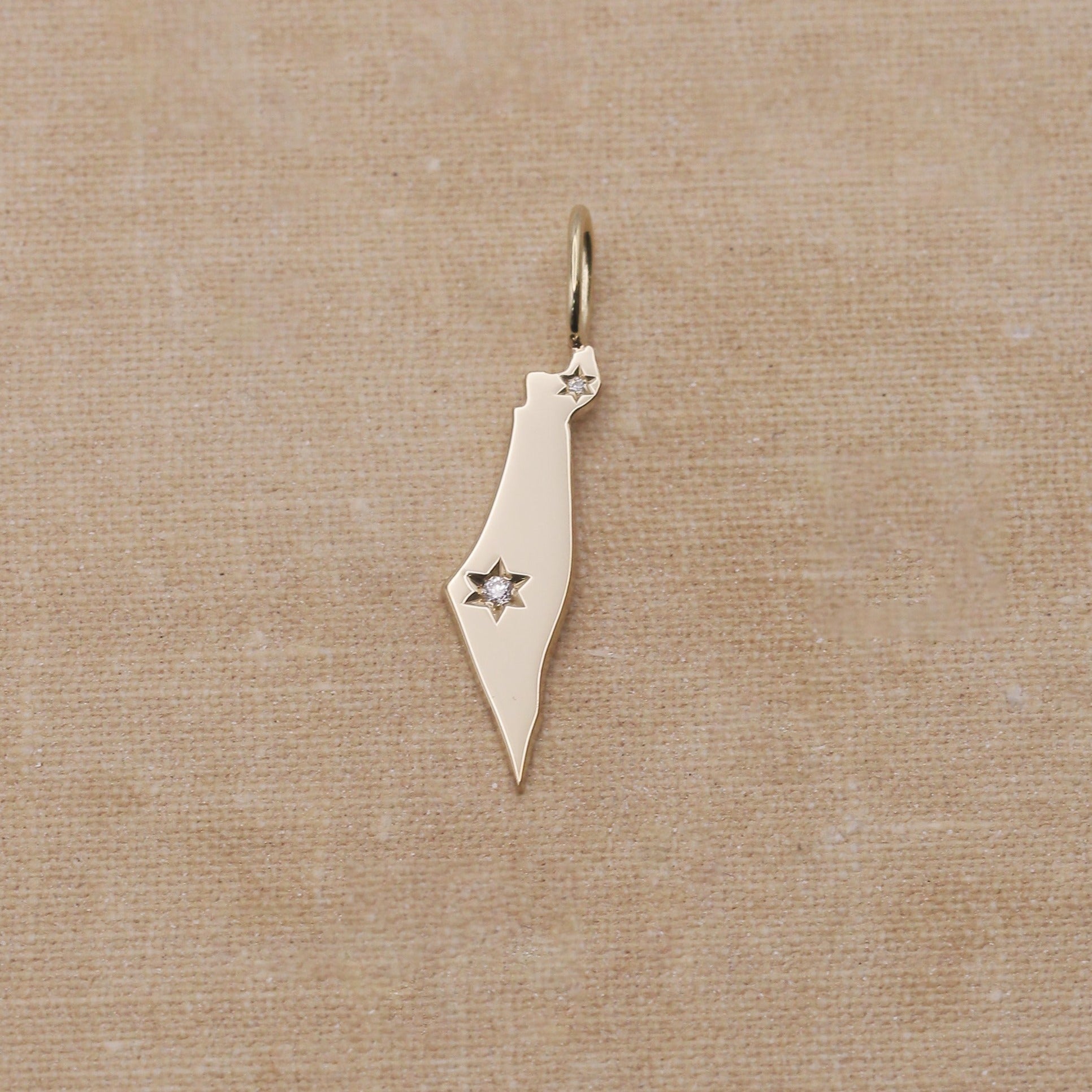 Israel Gold pendant With Diamonds