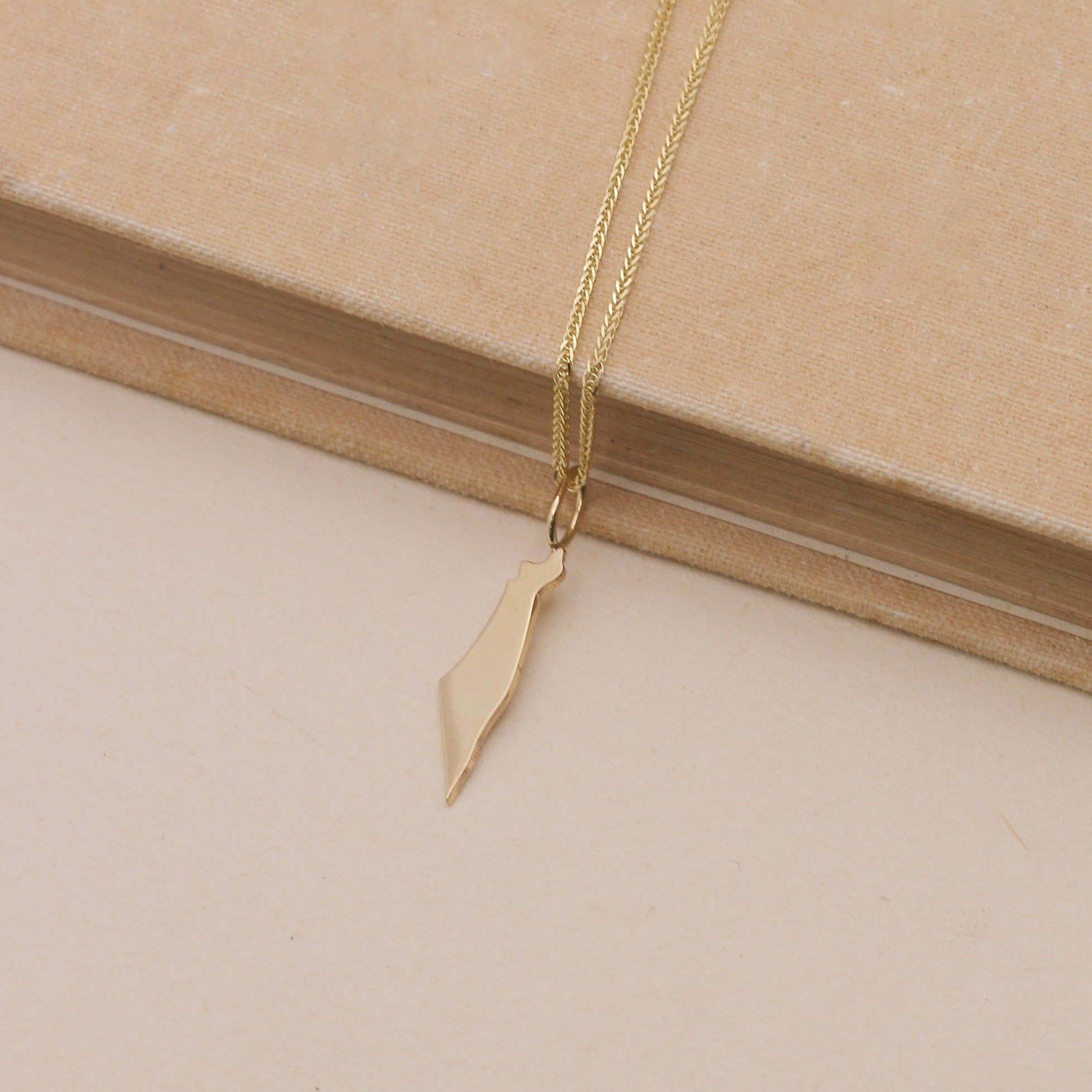 Israel map Gold pendant