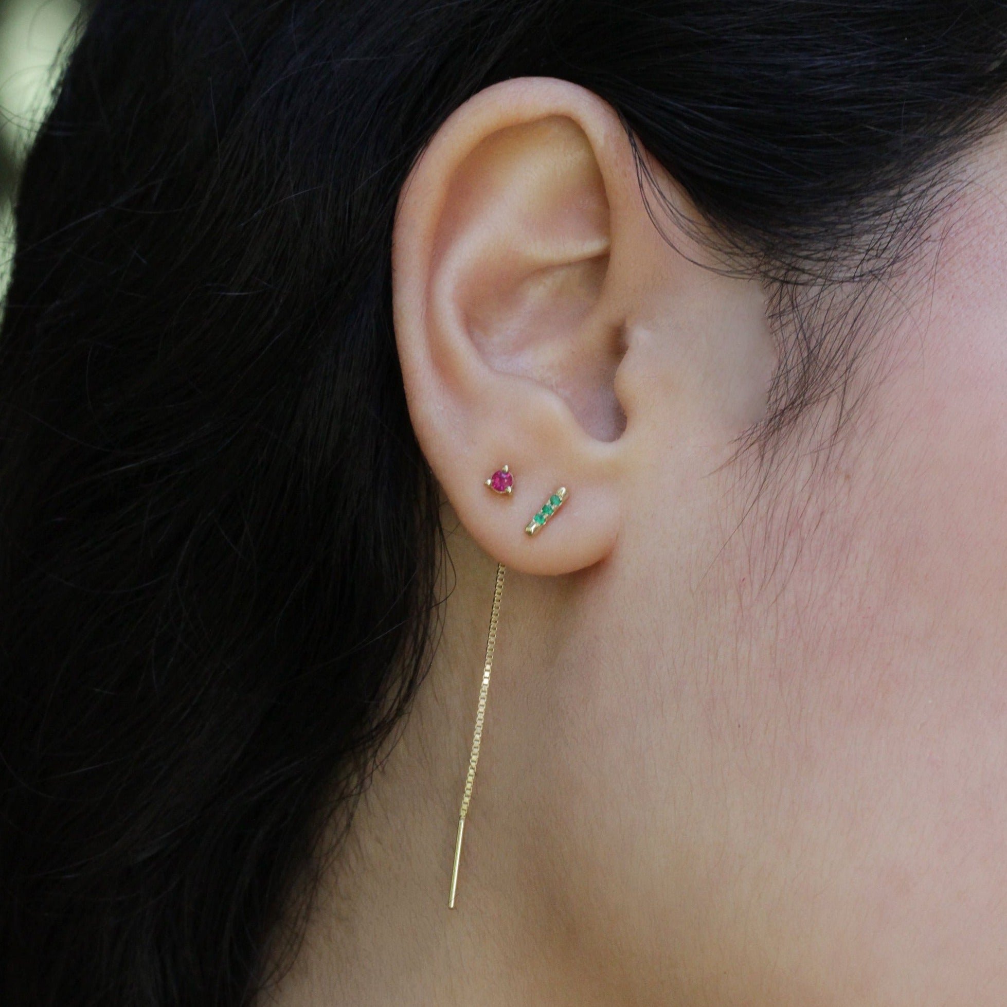 Valerie Piercing Earring Emerald