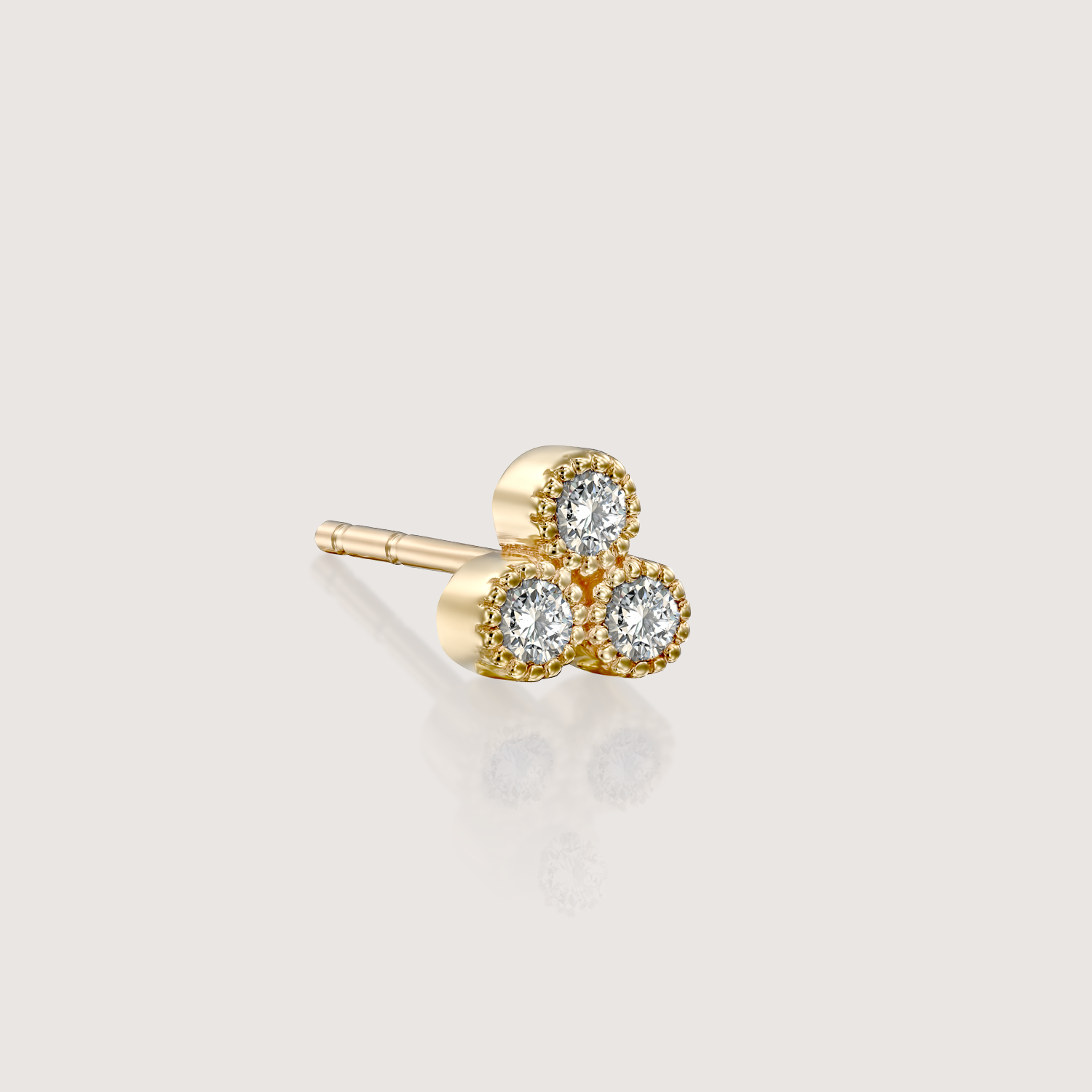 Henrietta Gold Earring White Diamonds