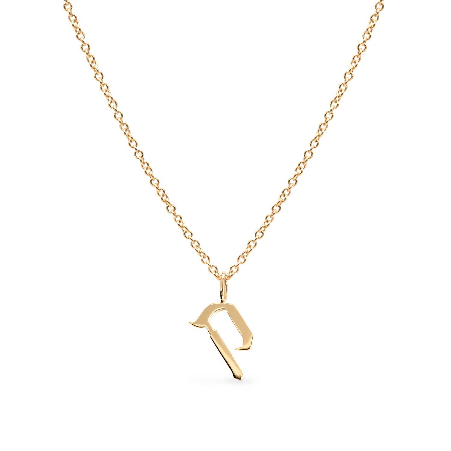 solid gold hebrew letter ק