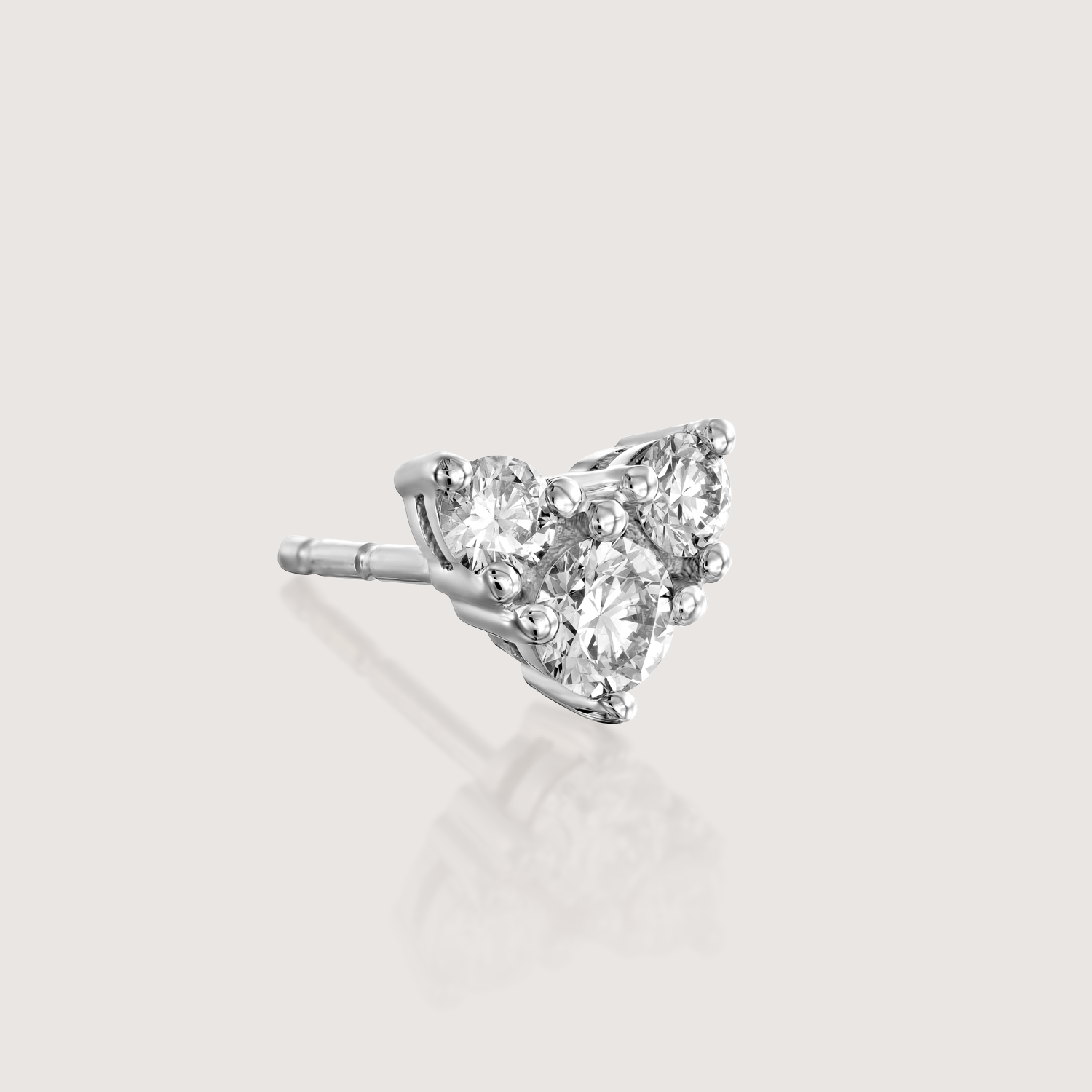 Tatiana Gold Earring White Diamonds