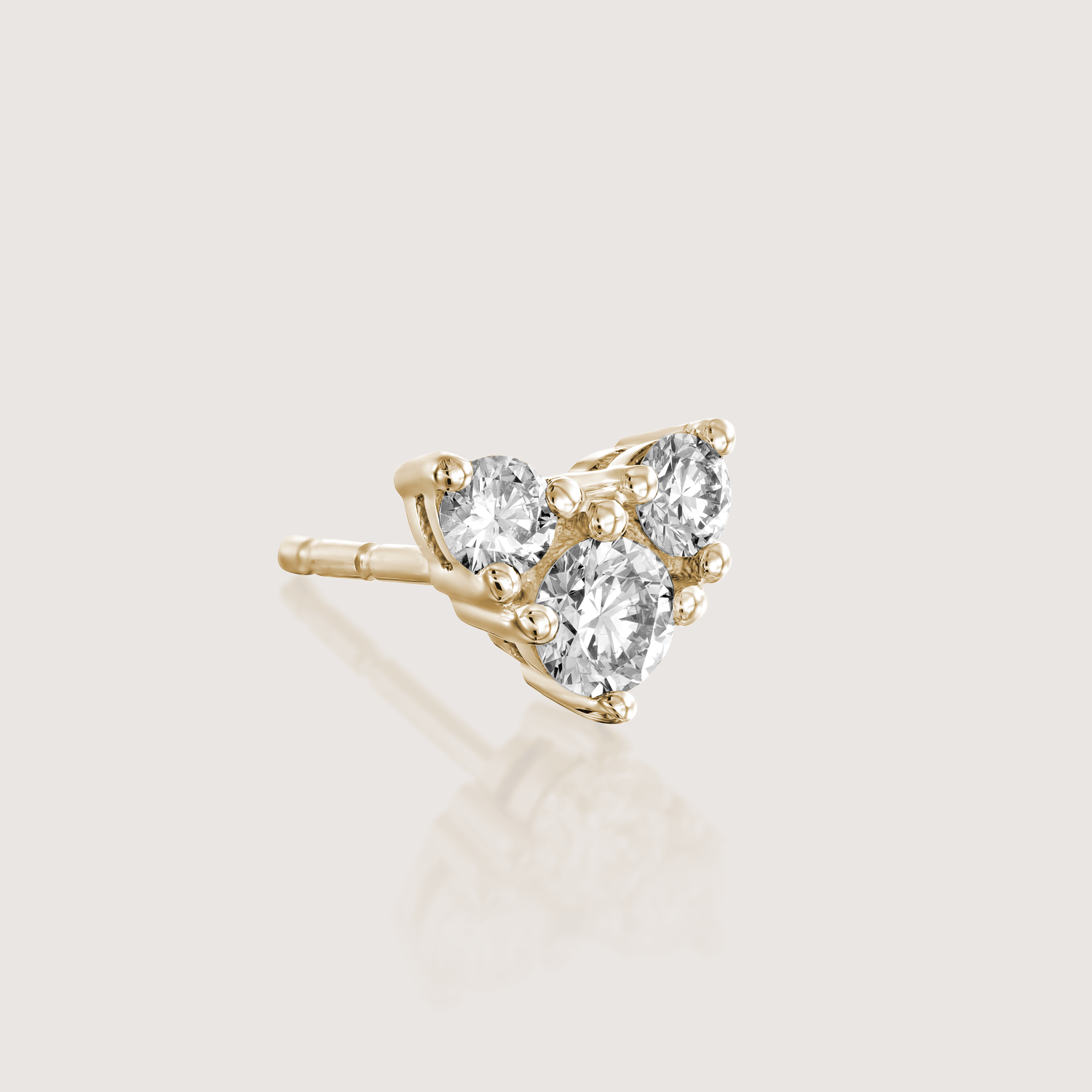 Tatiana Gold Earring White Diamonds