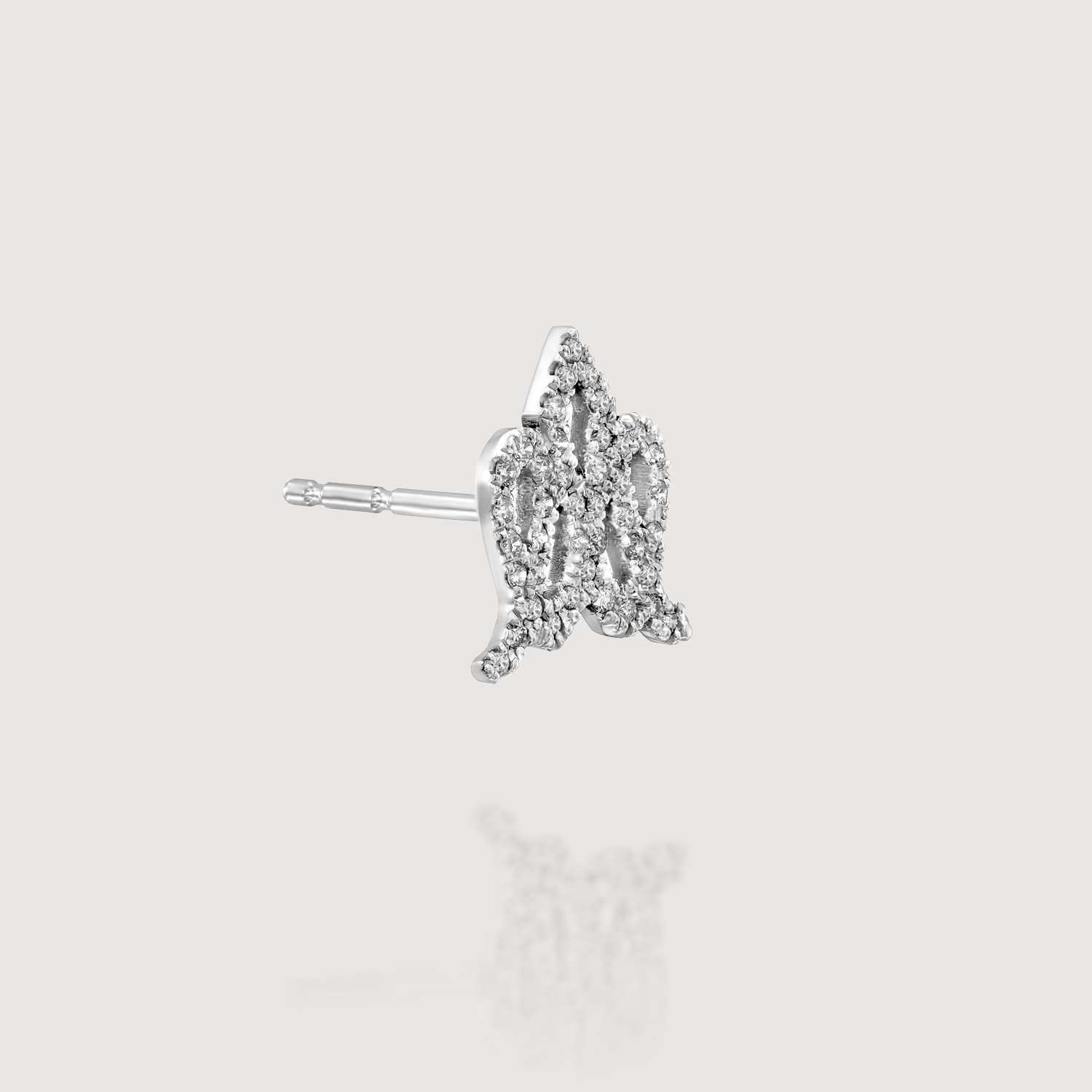 Crown Gold Earring with Diamonds