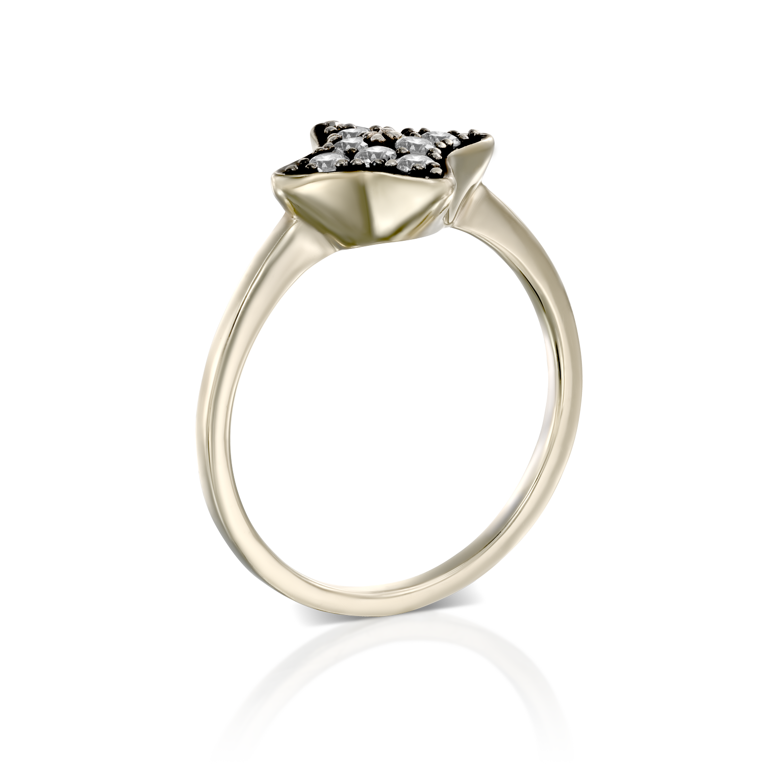 Cassiopeia Gold Ring White Diamonds