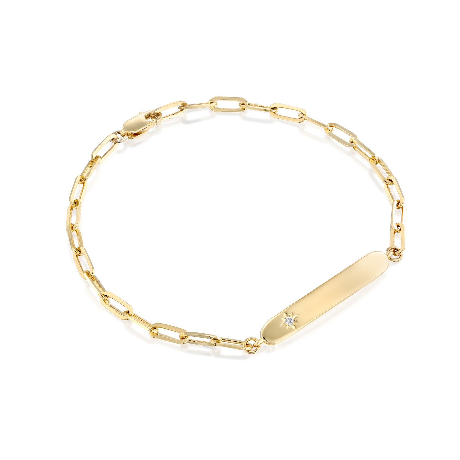 Florence Bracelet With Star setting and Staple chain