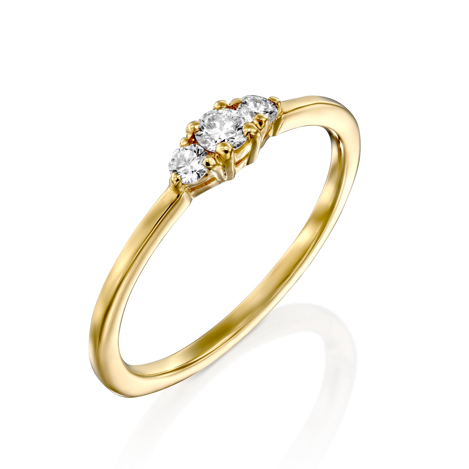 Audrey Gold Ring 3mm Diamond