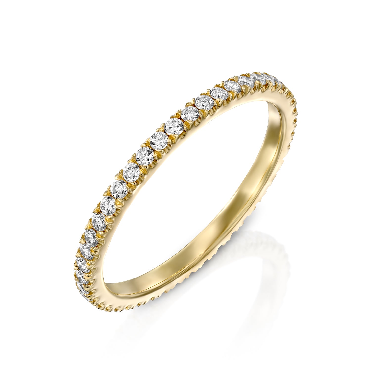 Eternity Gold Ring White Diamonds