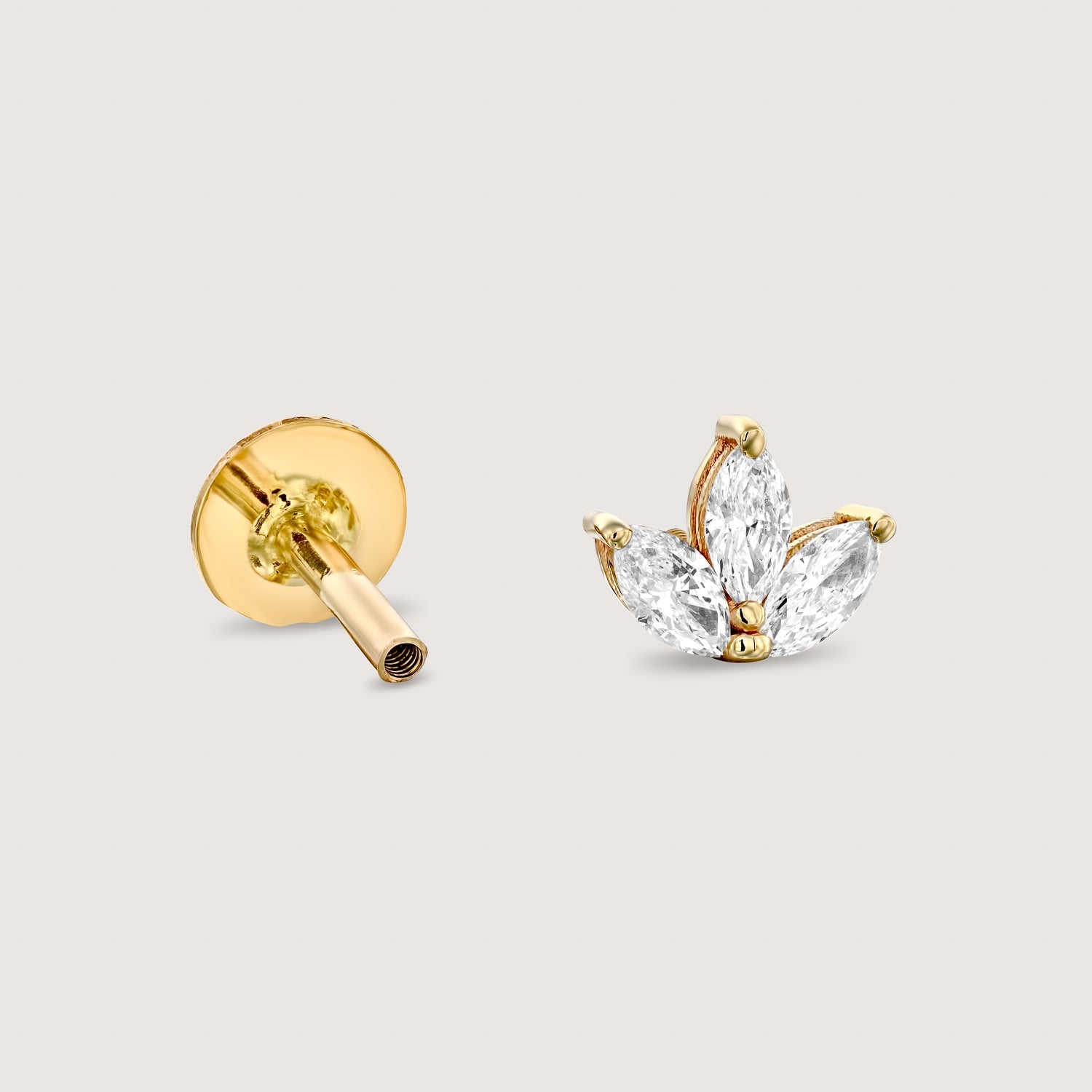 Francoise Piercing Earring White Diamonds