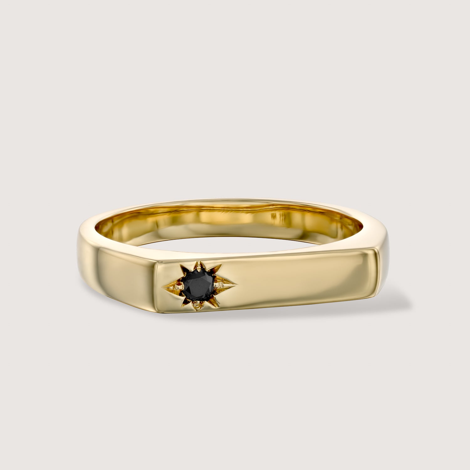 Charlotte Gold Ring Black Diamond