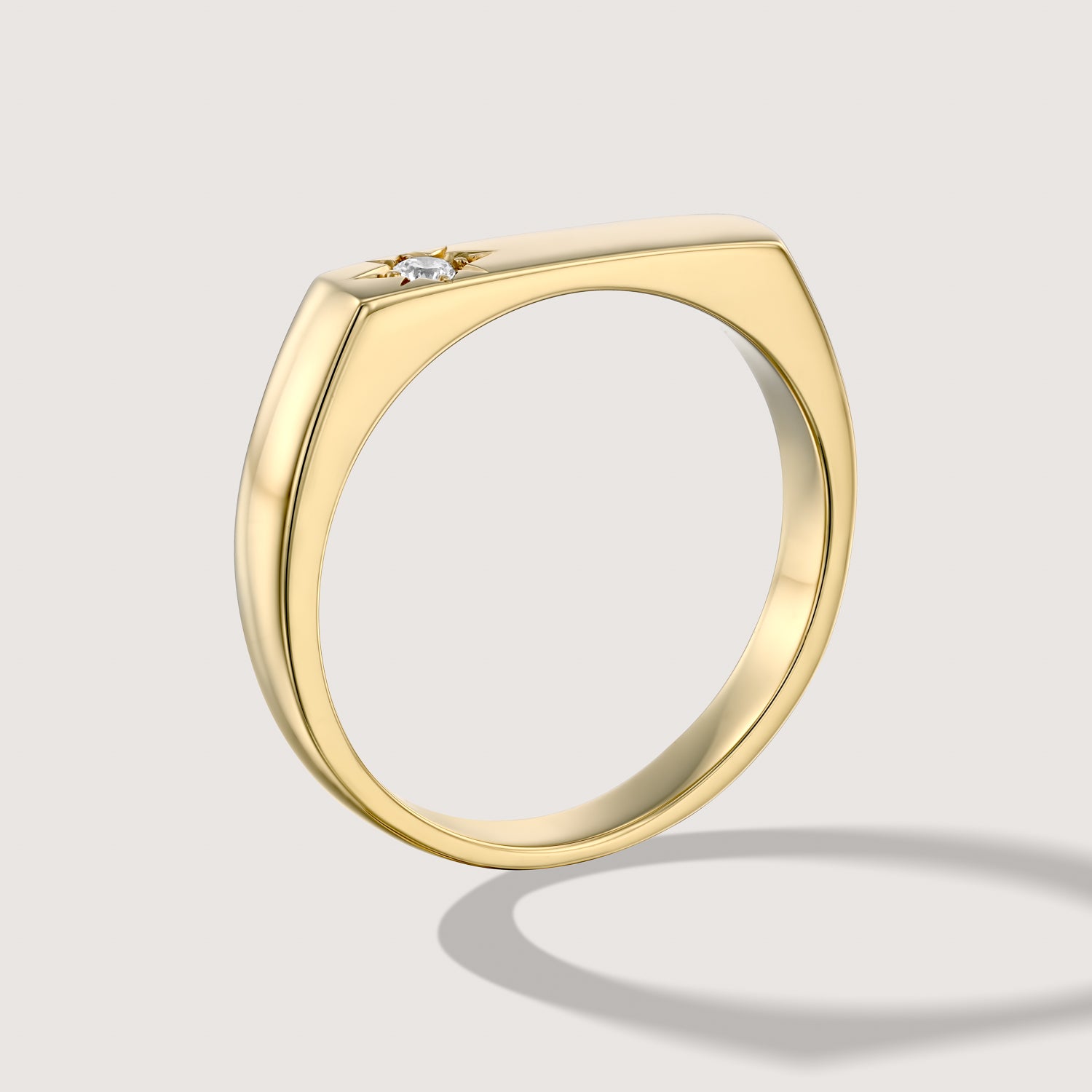 Charlotte Gold Ring White Diamond