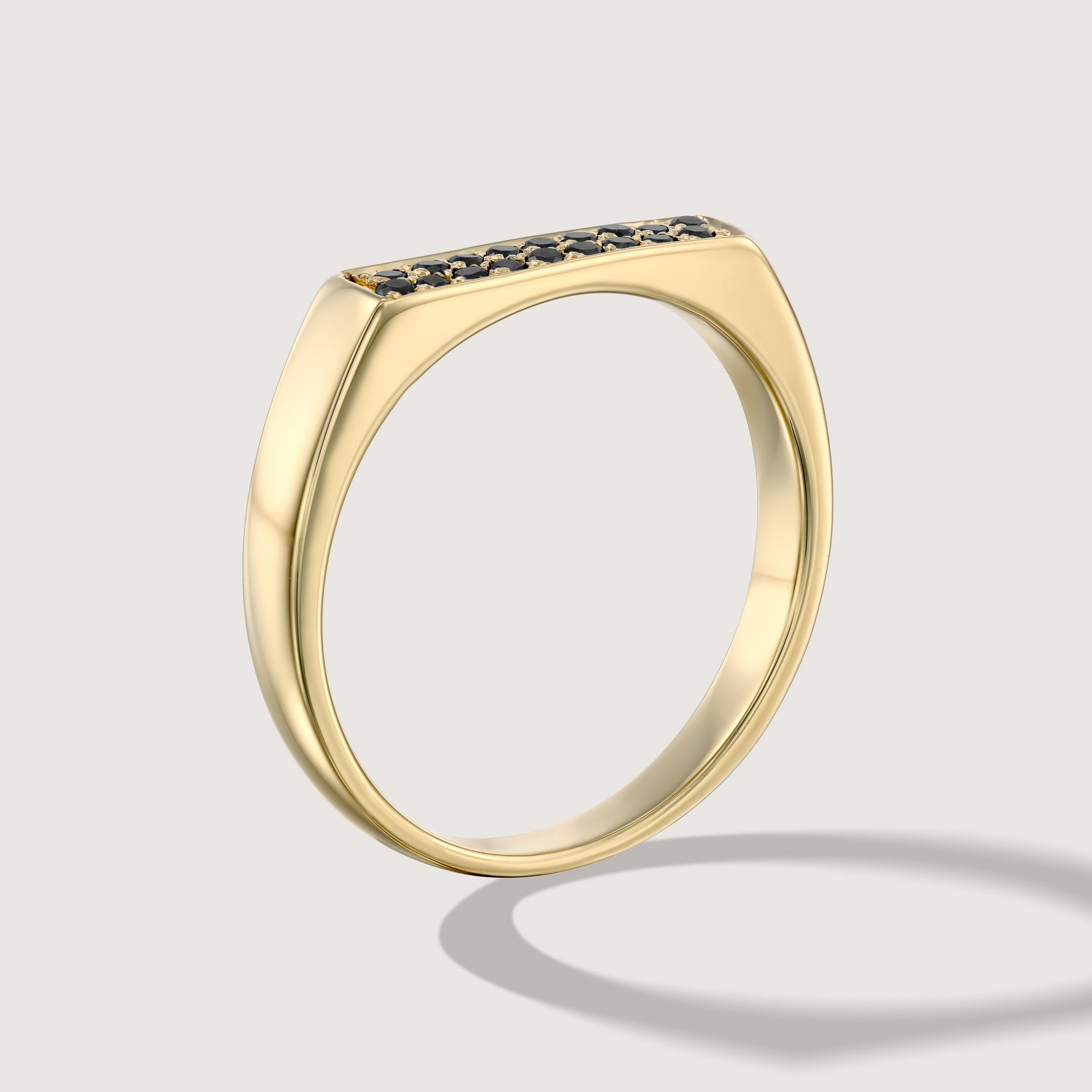 Charlotte Gold Ring Black Diamonds