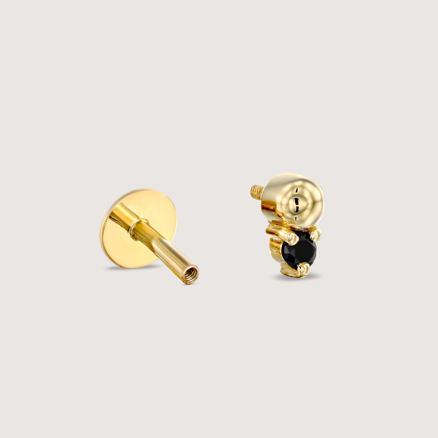 Marie Piercing Earring With Black Diamond