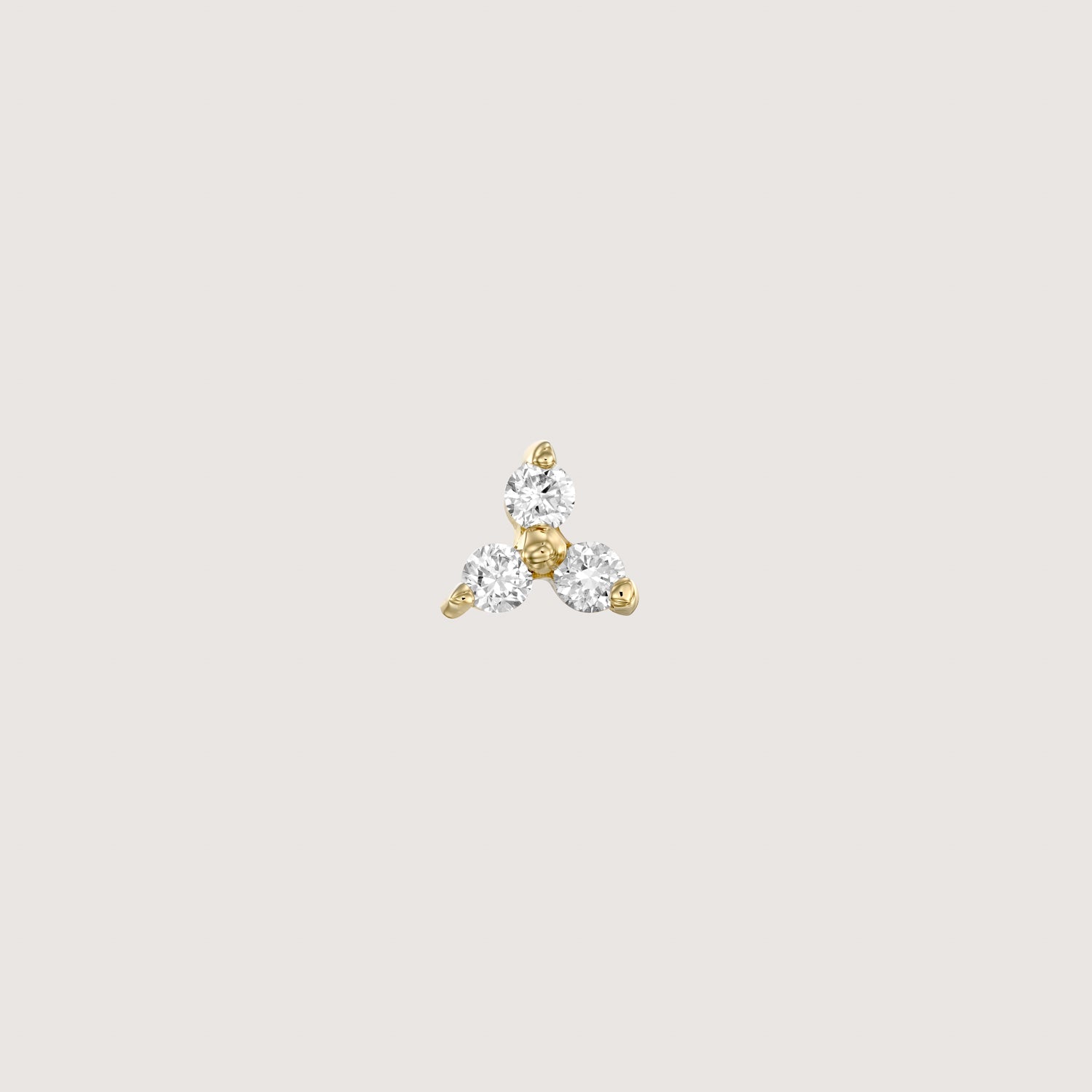 Mini Grace Piercing Earring With White Diamonds