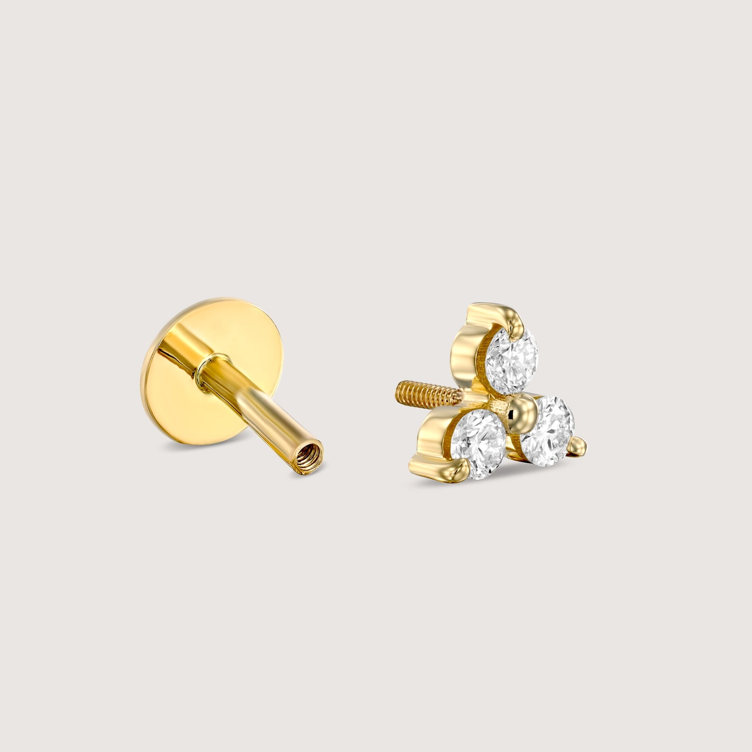 Grace Piercing Earring With White Diamonds