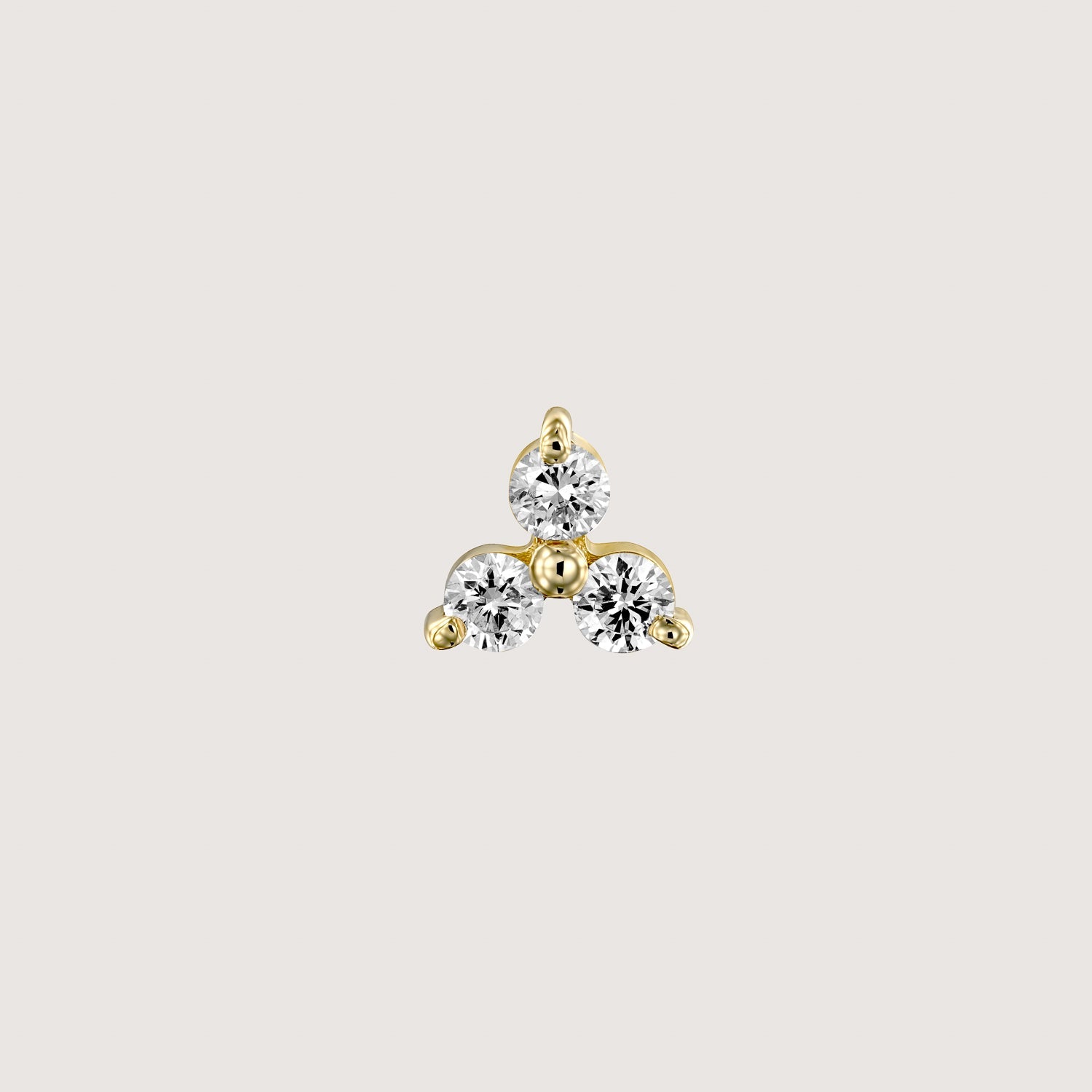 Grace Piercing Earring With White Diamonds