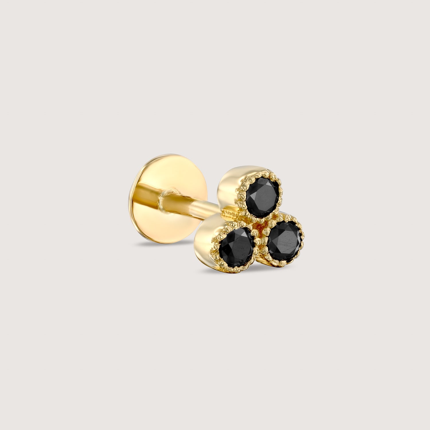 Henrietta Piercing Earring Black Diamonds