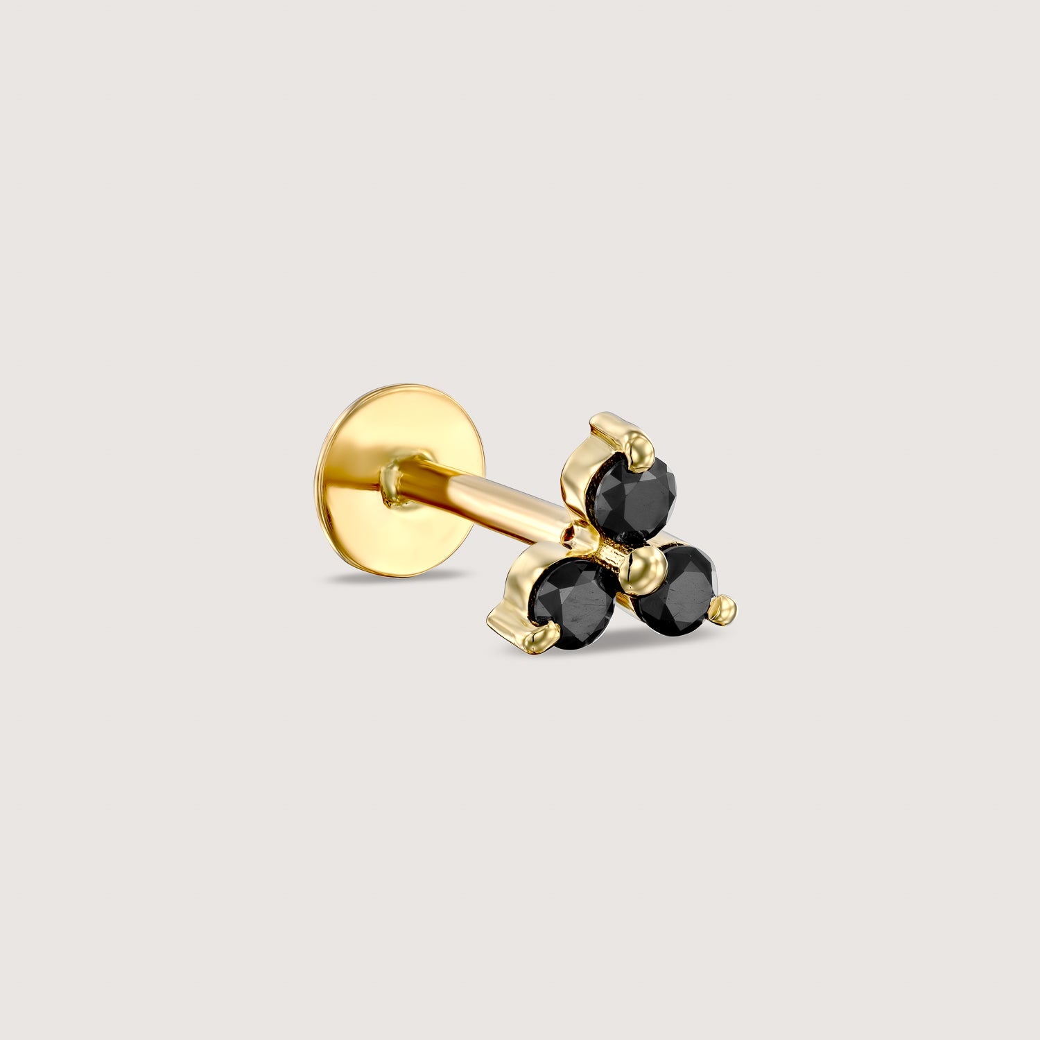 Grace Piercing Earring With Black Diamonds