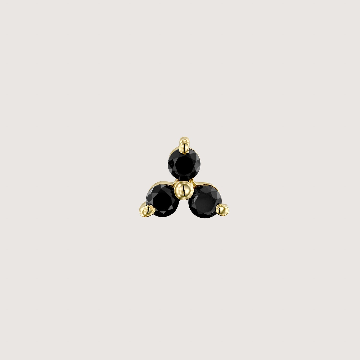 Grace Piercing Earring With Black Diamonds