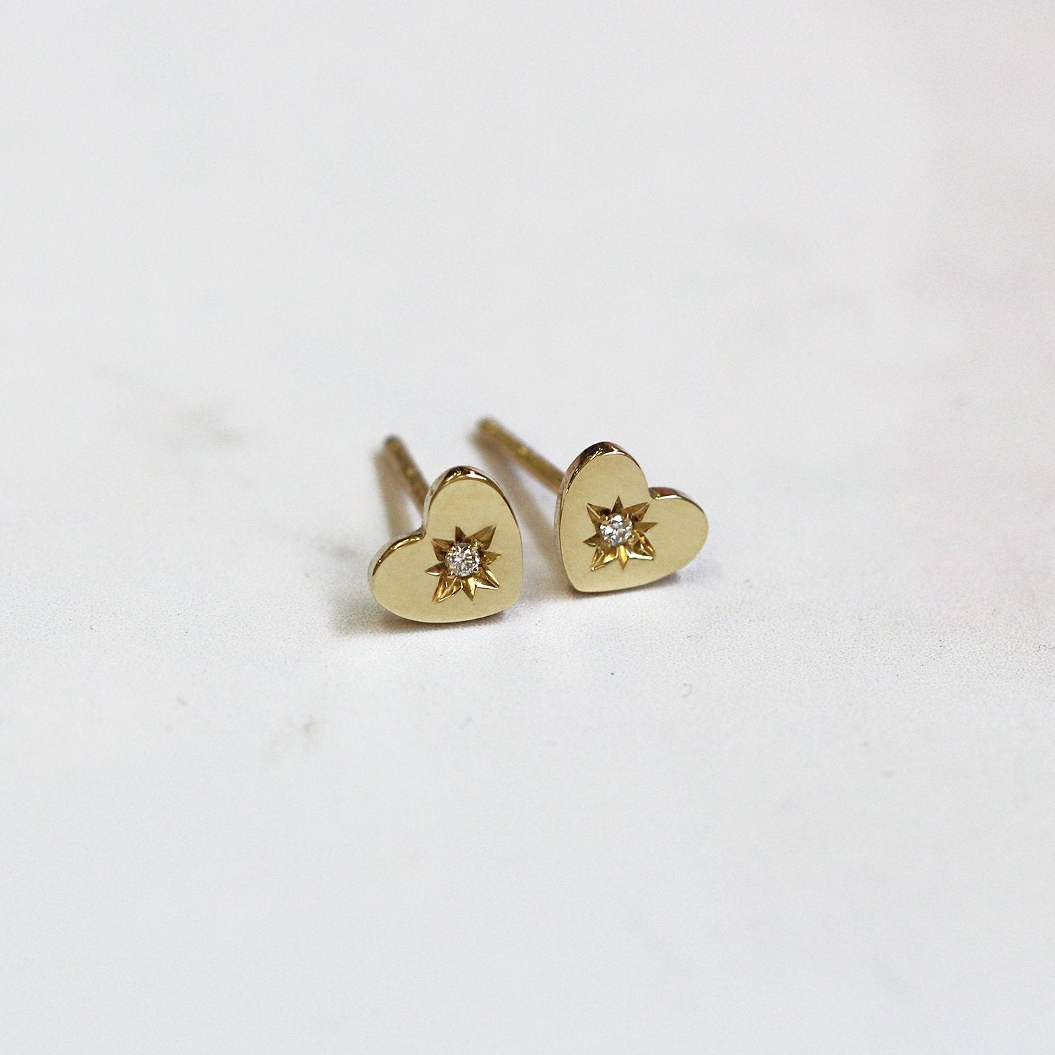 Sofia Heart Earring with Diamond