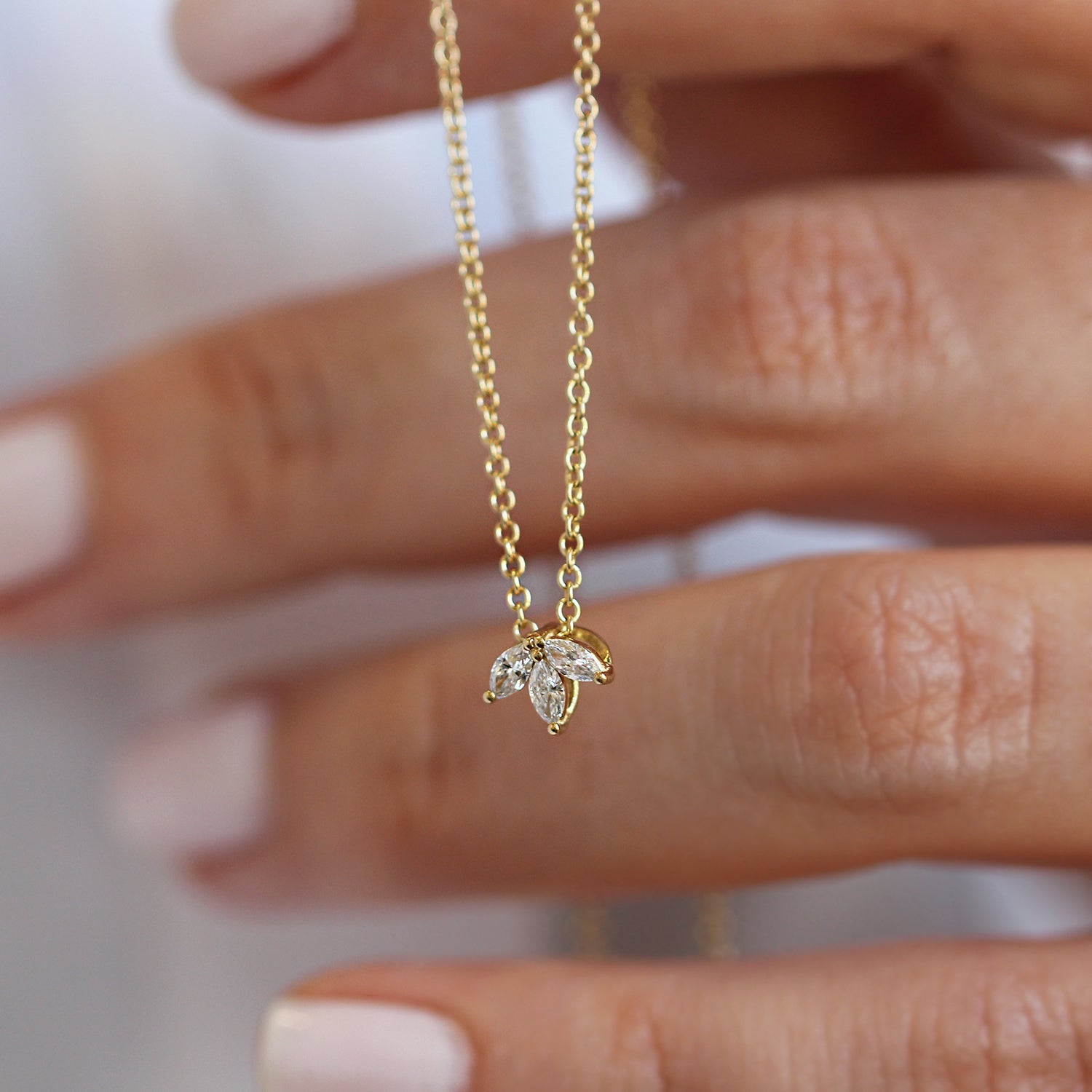 Françoise Necklace with White Diamonds