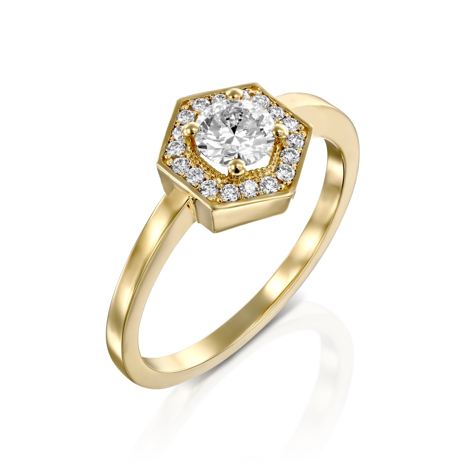 Amy Gold Ring 3.5mm Diamond